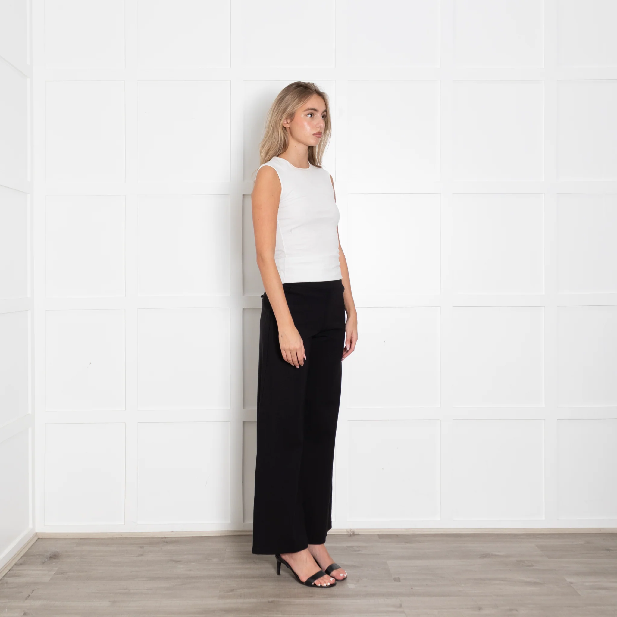 Spanx Black Flared Elasticated Waist Trousers - Image 7