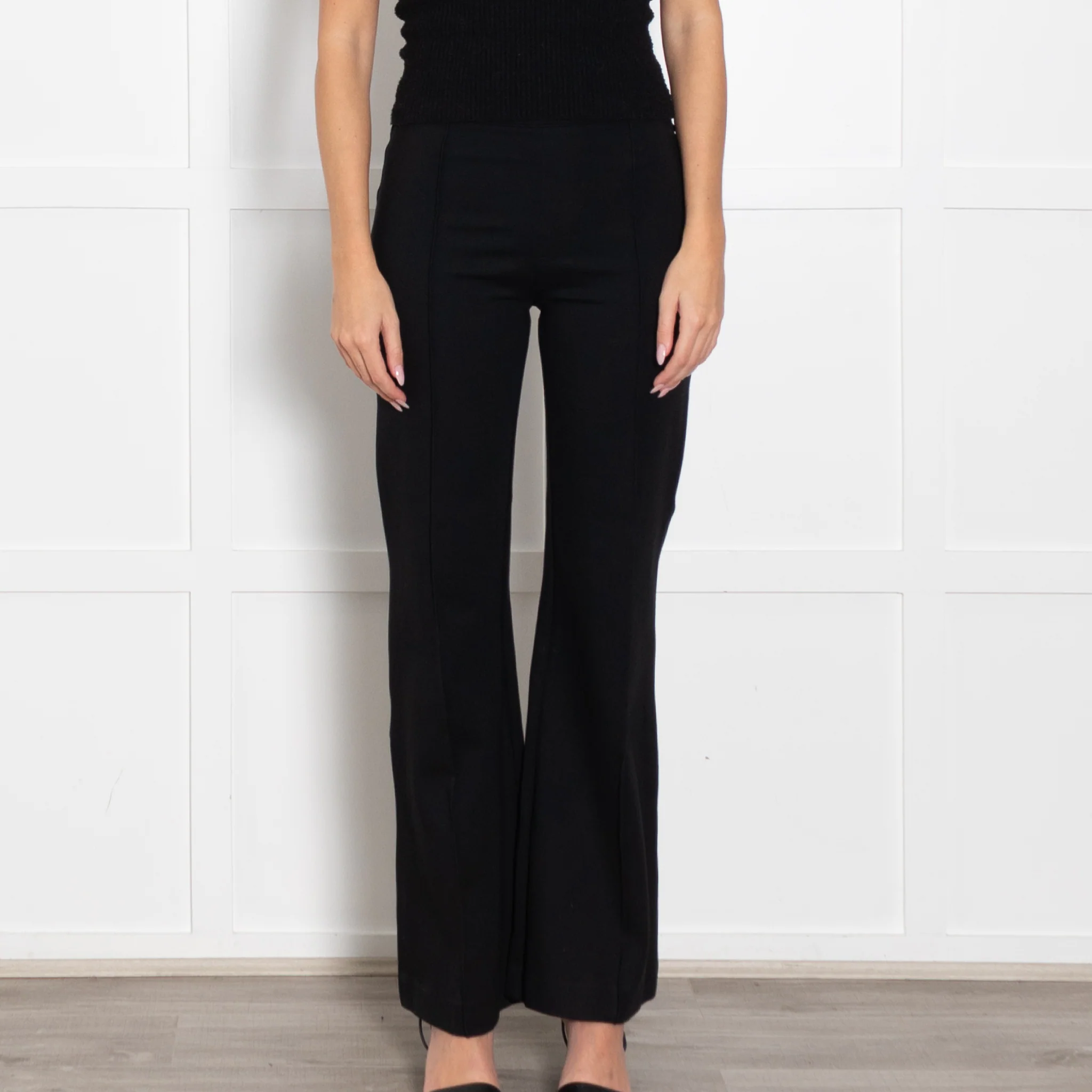 Spanx Black Trousers With Front Seam - Image 2