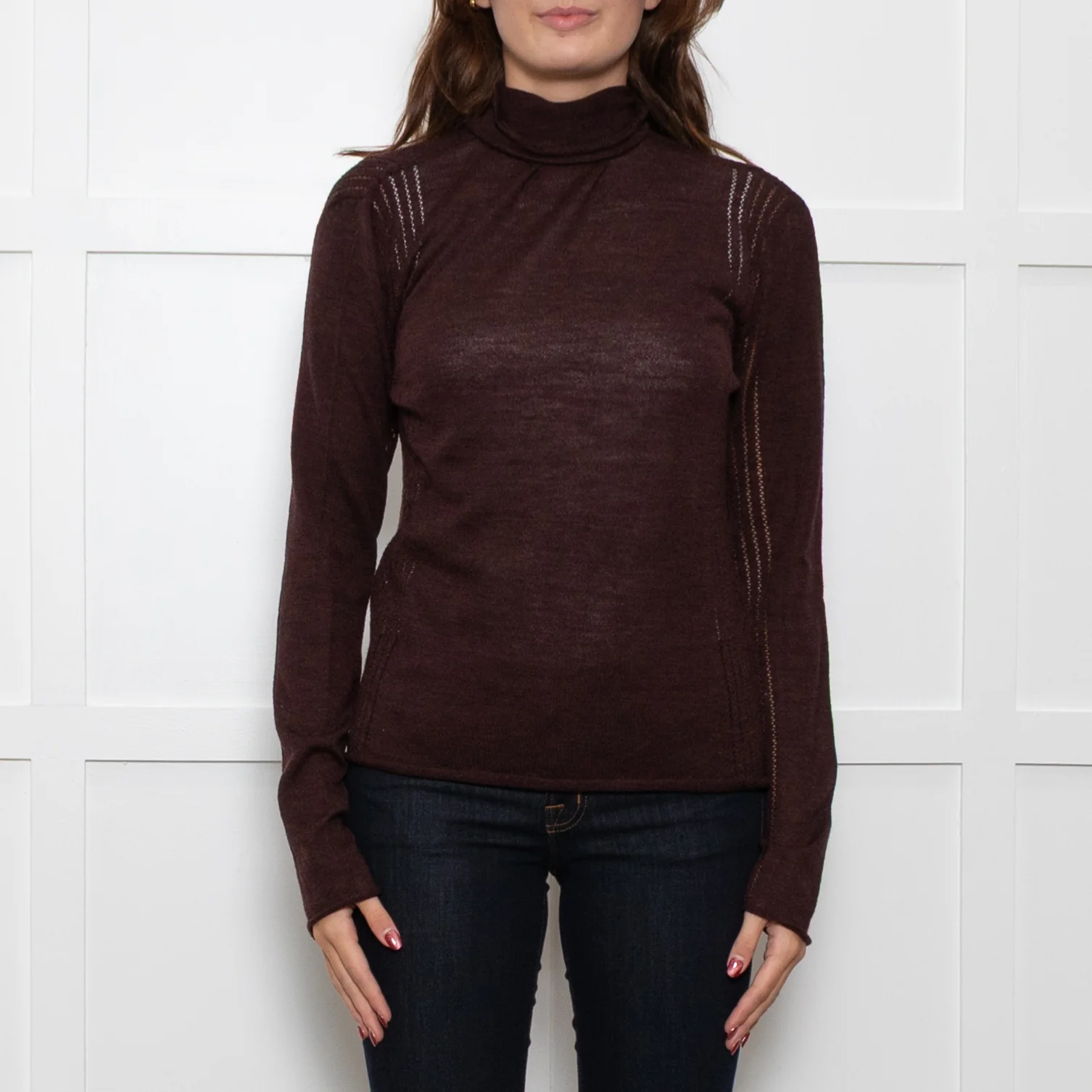 Sportmax Brown Fine Wool Rollneck - Image 2