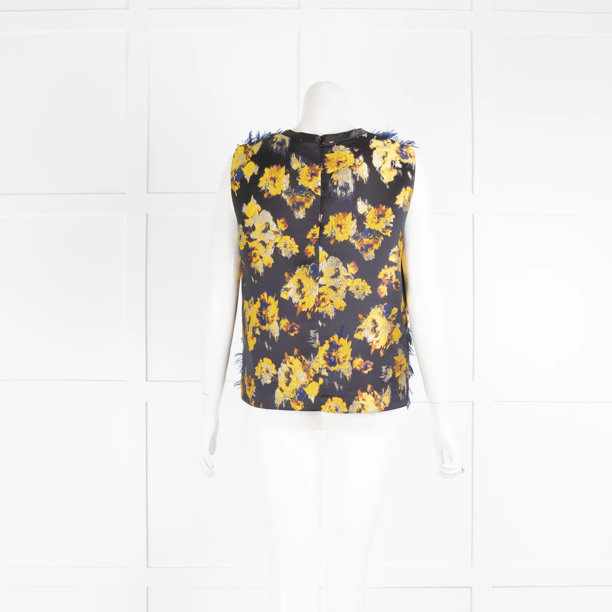 Sportmax Code Black Blue Fringing Top - Image 3