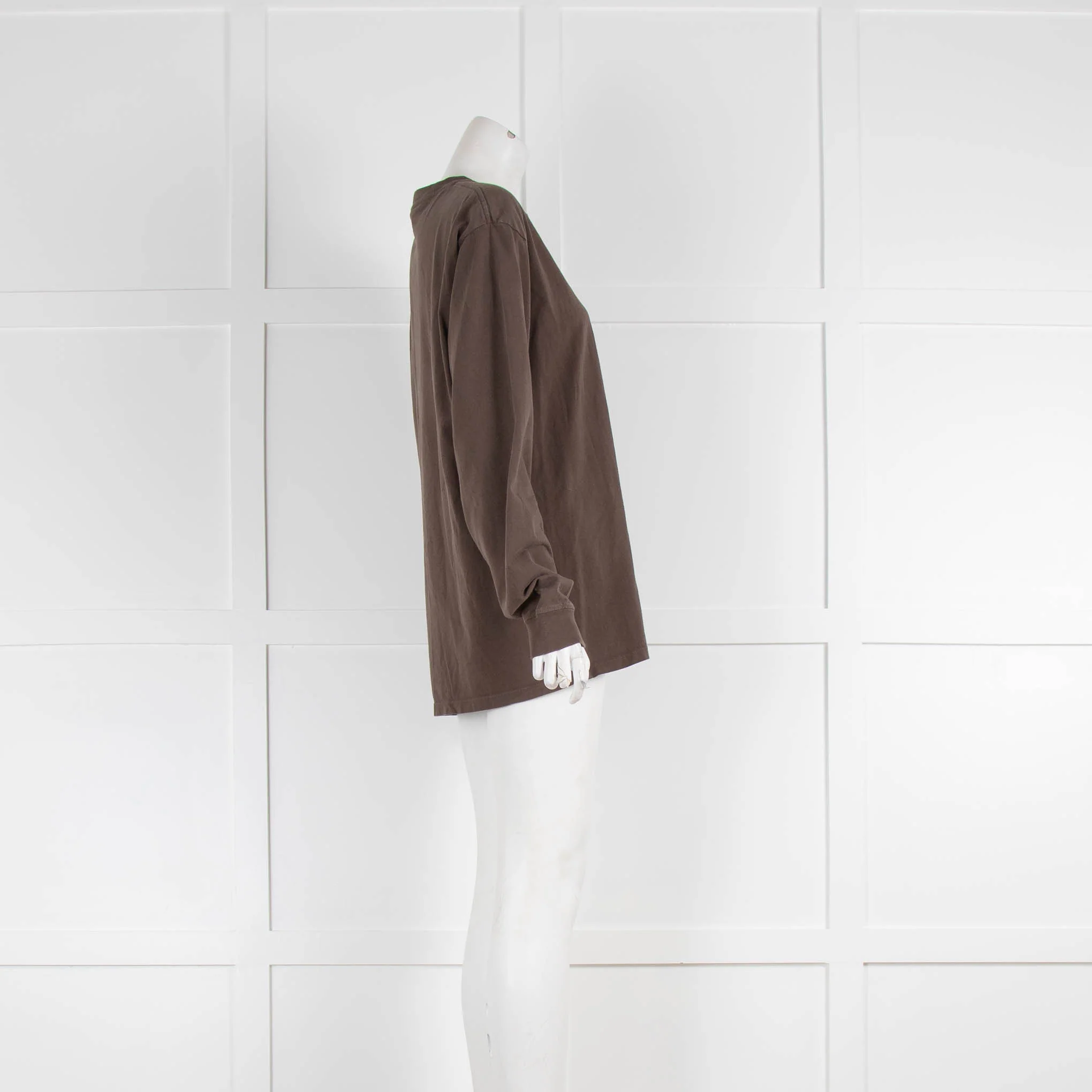 Sporty & Rich Brown Long Sleeve T Shirt - Image 2