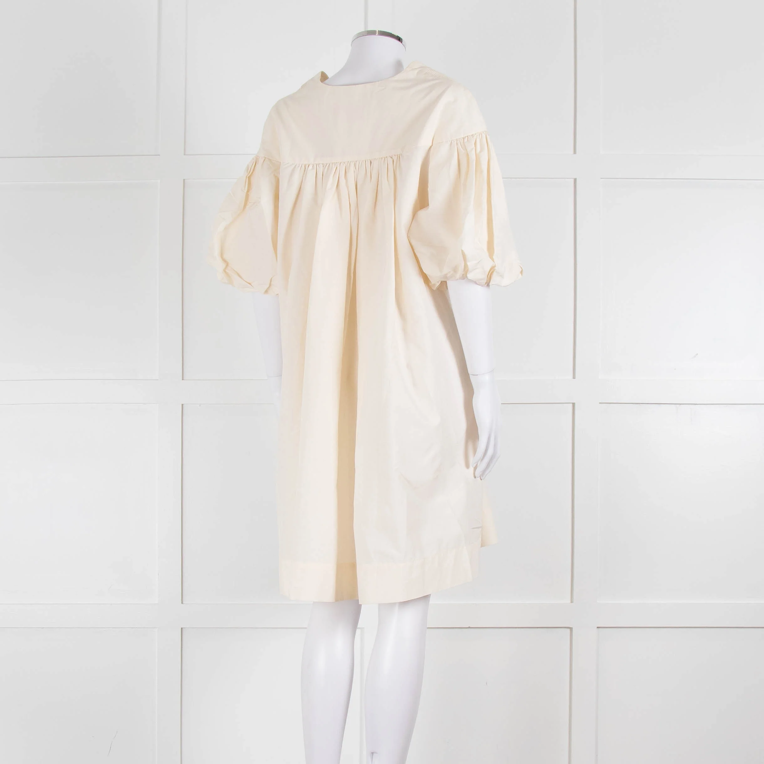 Ssone Cream Cotton Puff Sleeve Tunic Dress - Image 4
