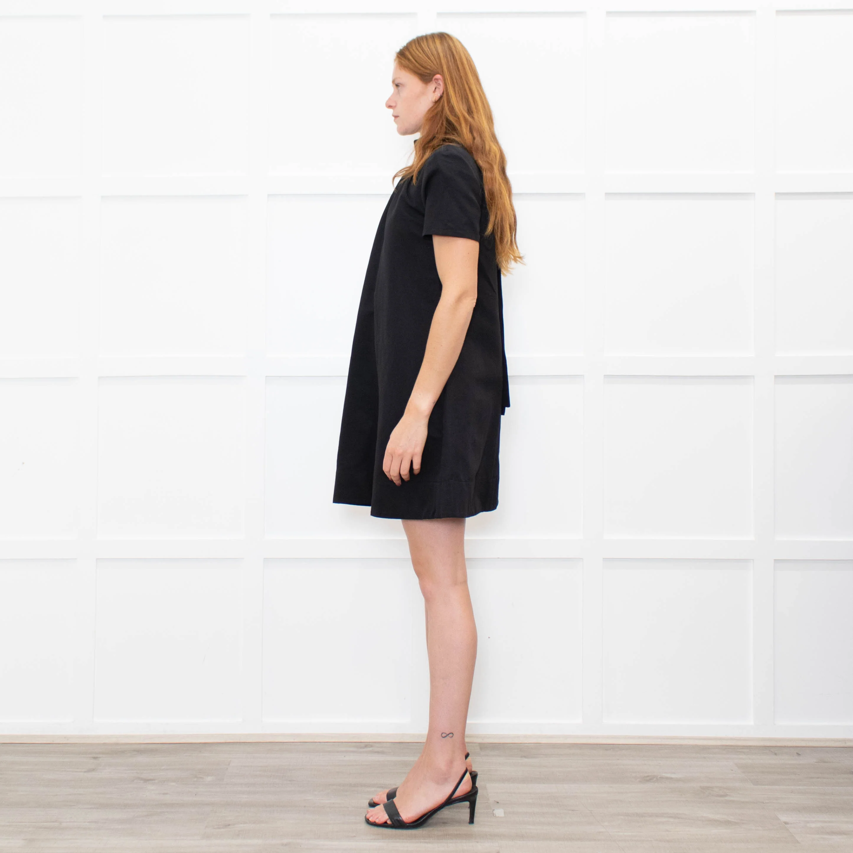 Staud Black Short Sleeve Dress - Image 4