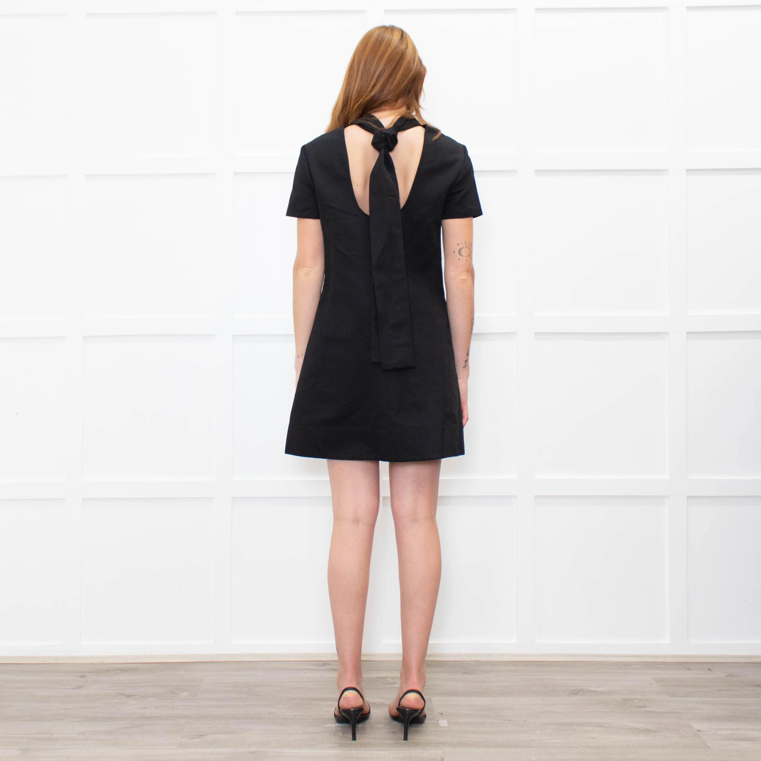 Staud Black Short Sleeve Dress - Image 5