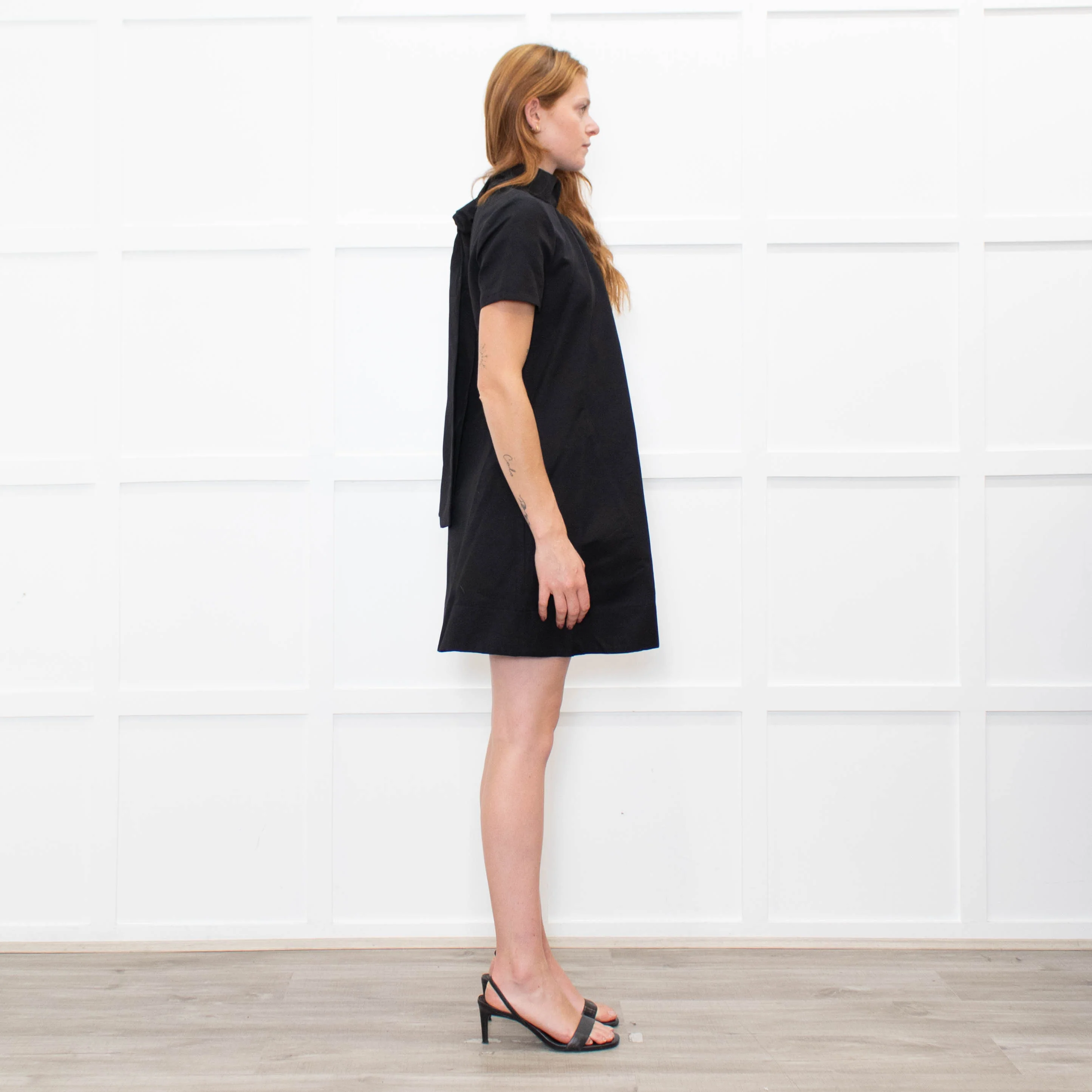 Staud Black Short Sleeve Dress - Image 6