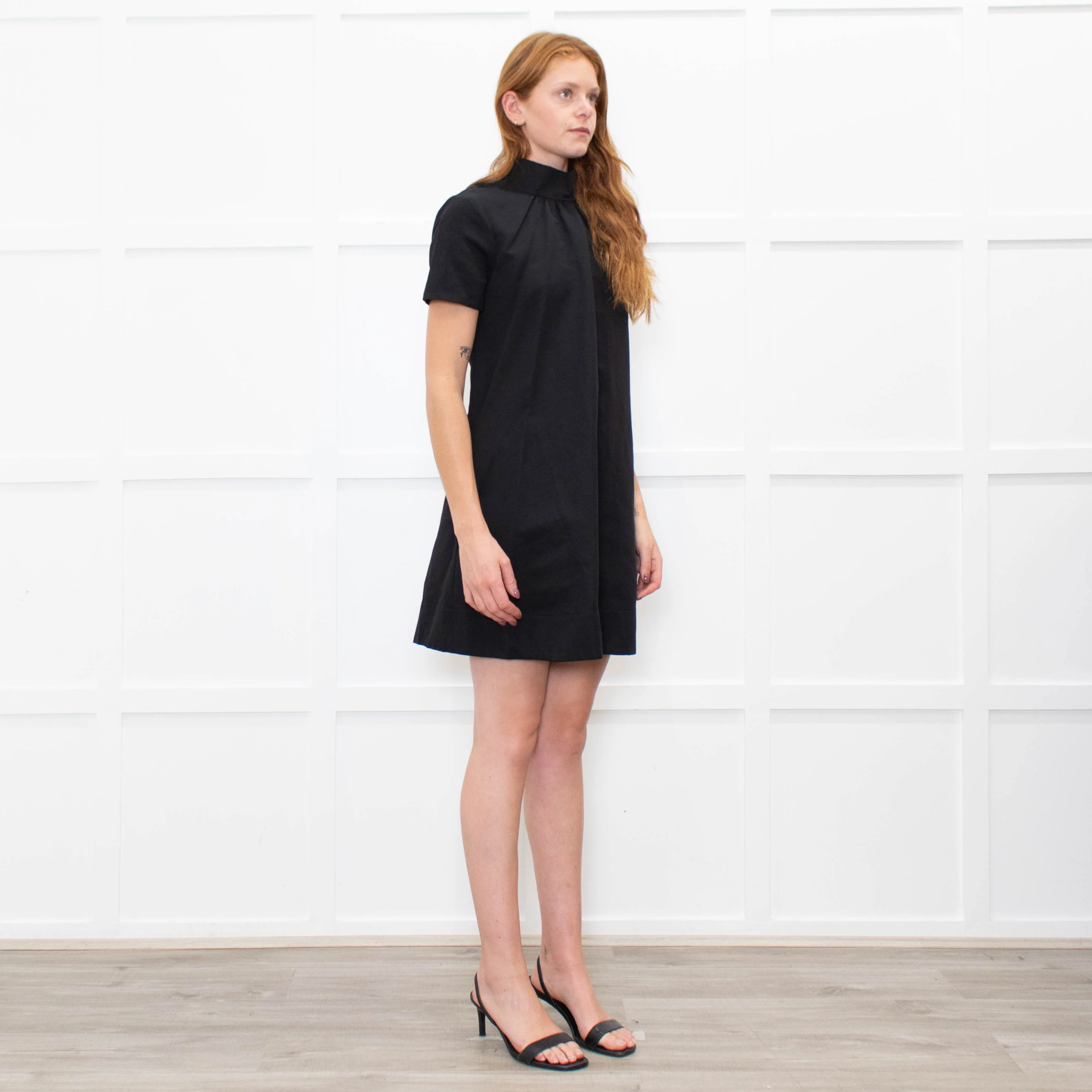 Staud Black Short Sleeve Dress - Image 7