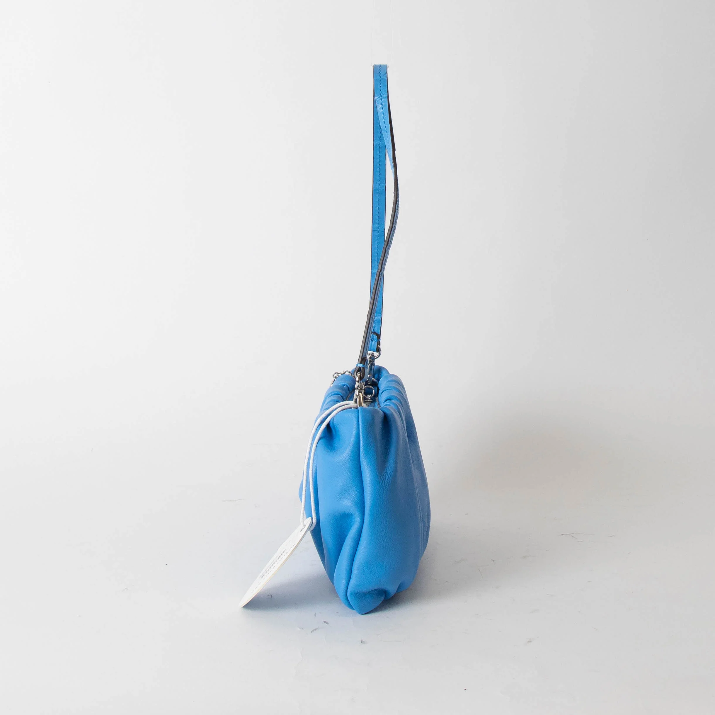 Staud Blue Leather Bean Convertible Bag - Image 5