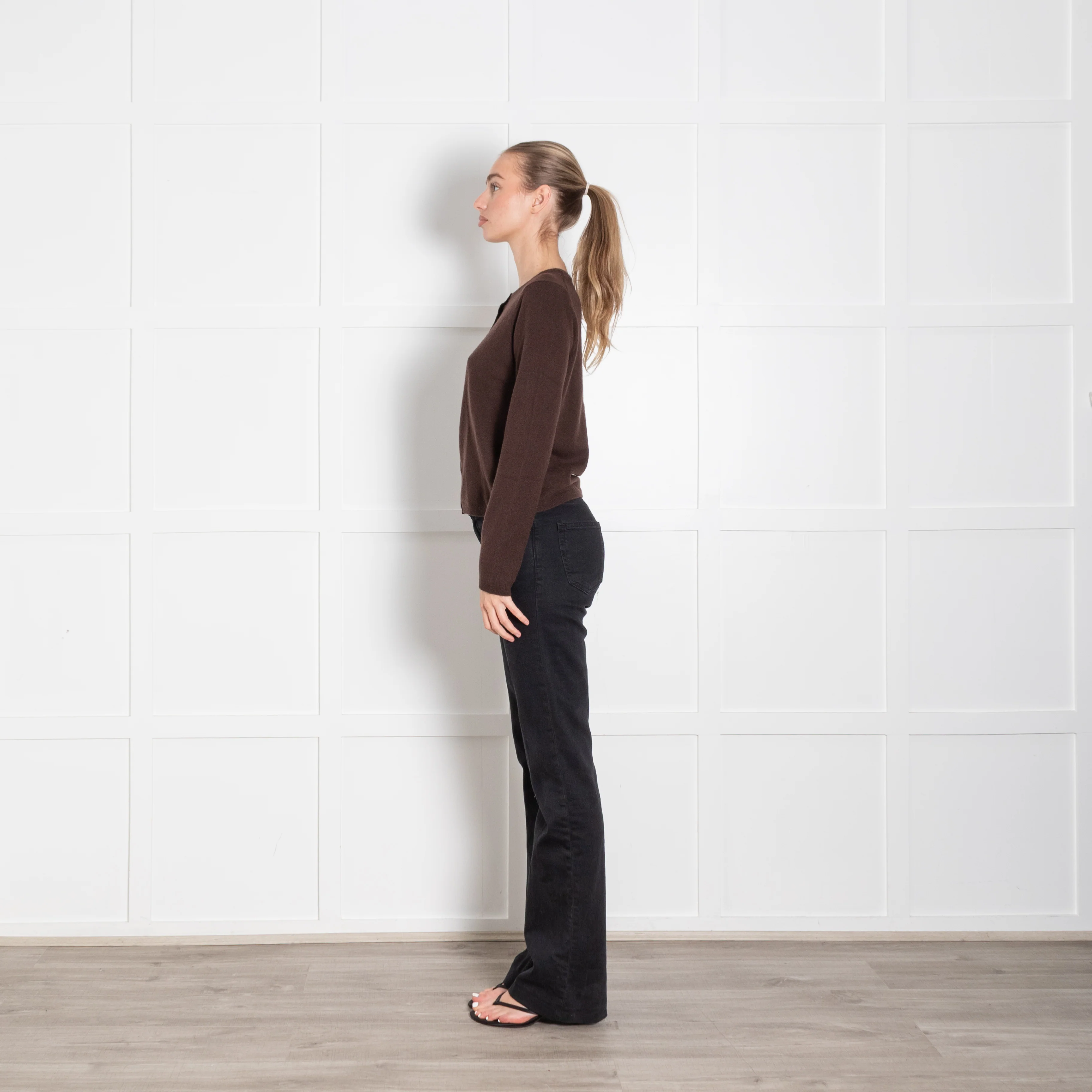 Staud Brown Cashmere Cardigan - Image 4