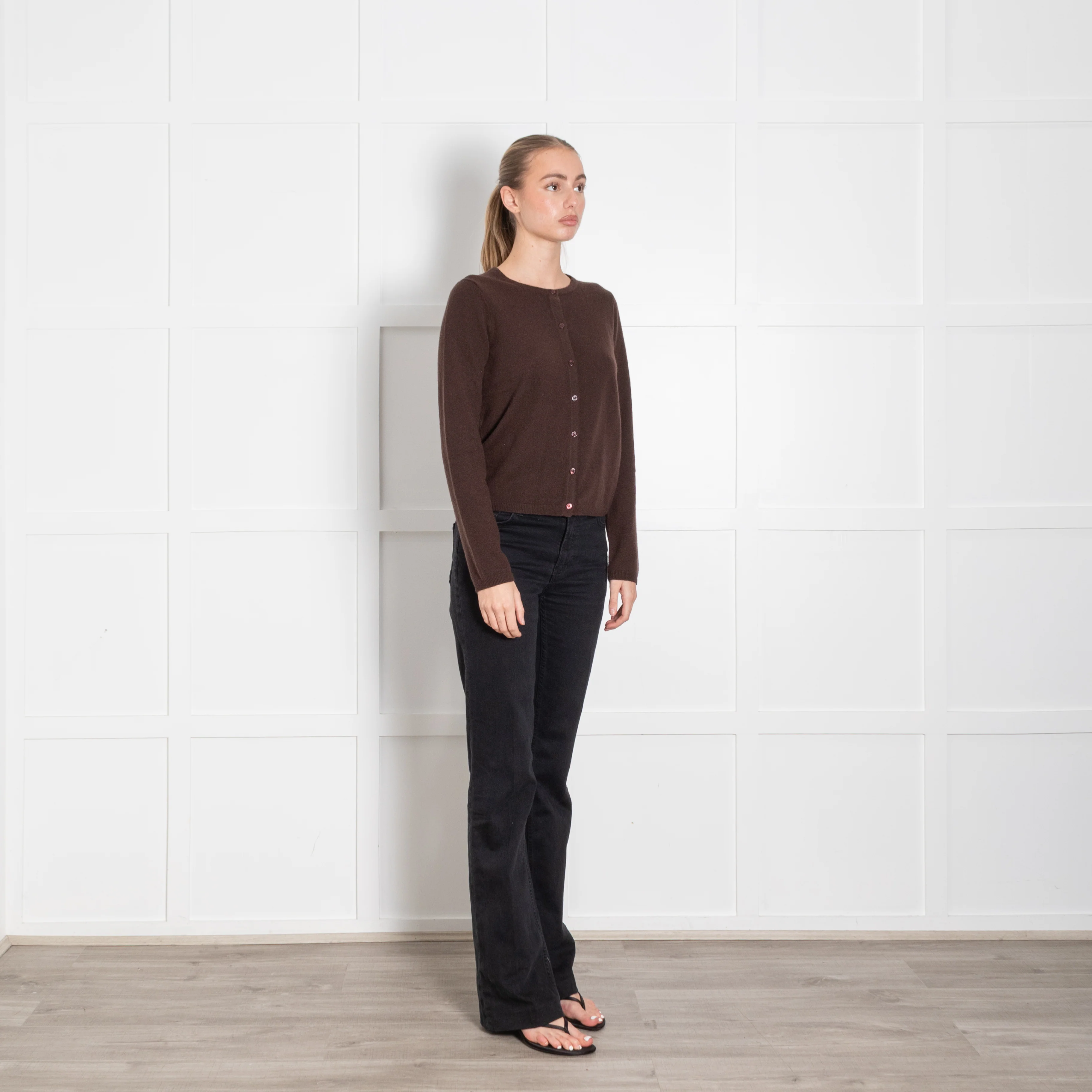 Staud Brown Cashmere Cardigan - Image 7
