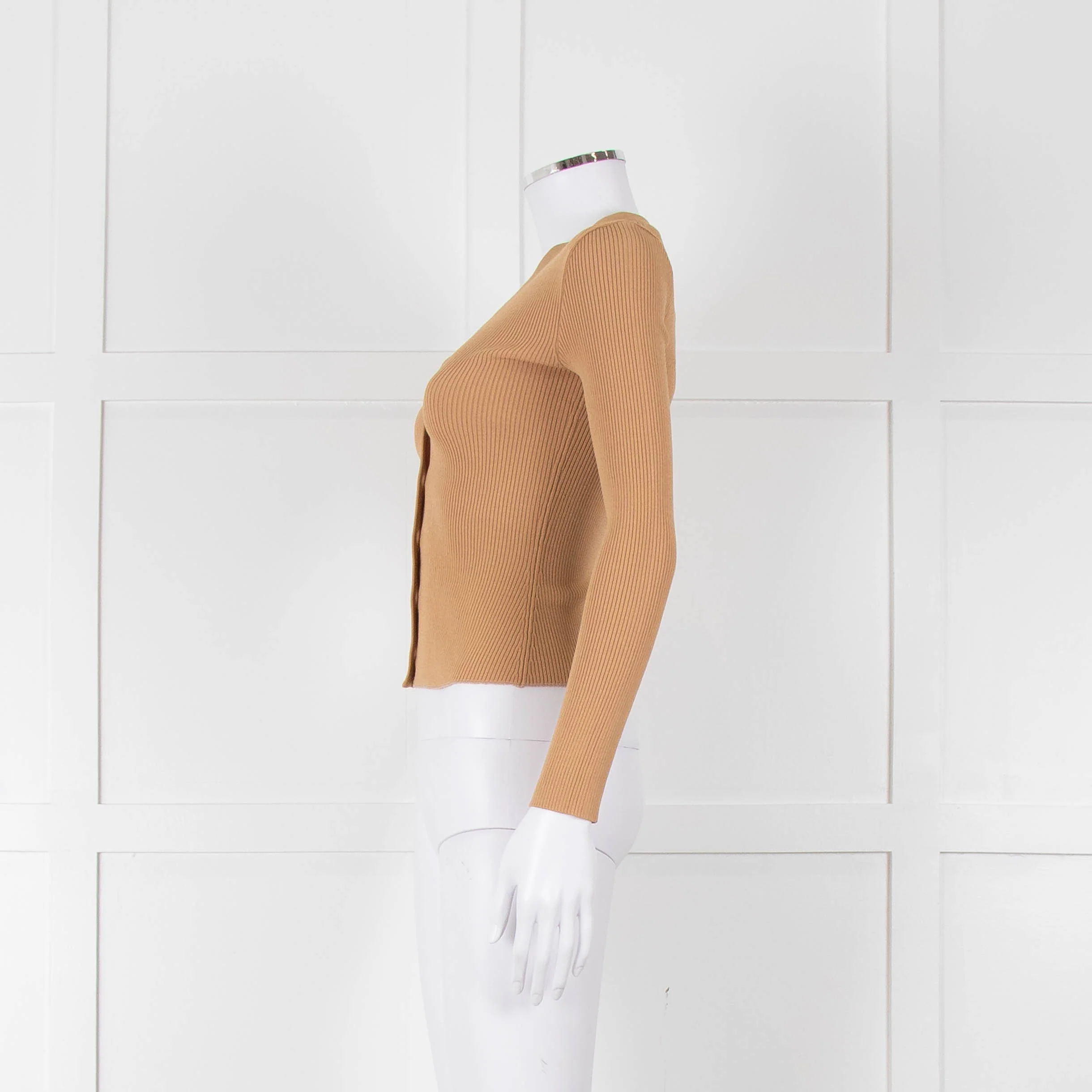 Staud Tan Off The Shoulder Cardigan - Image 7