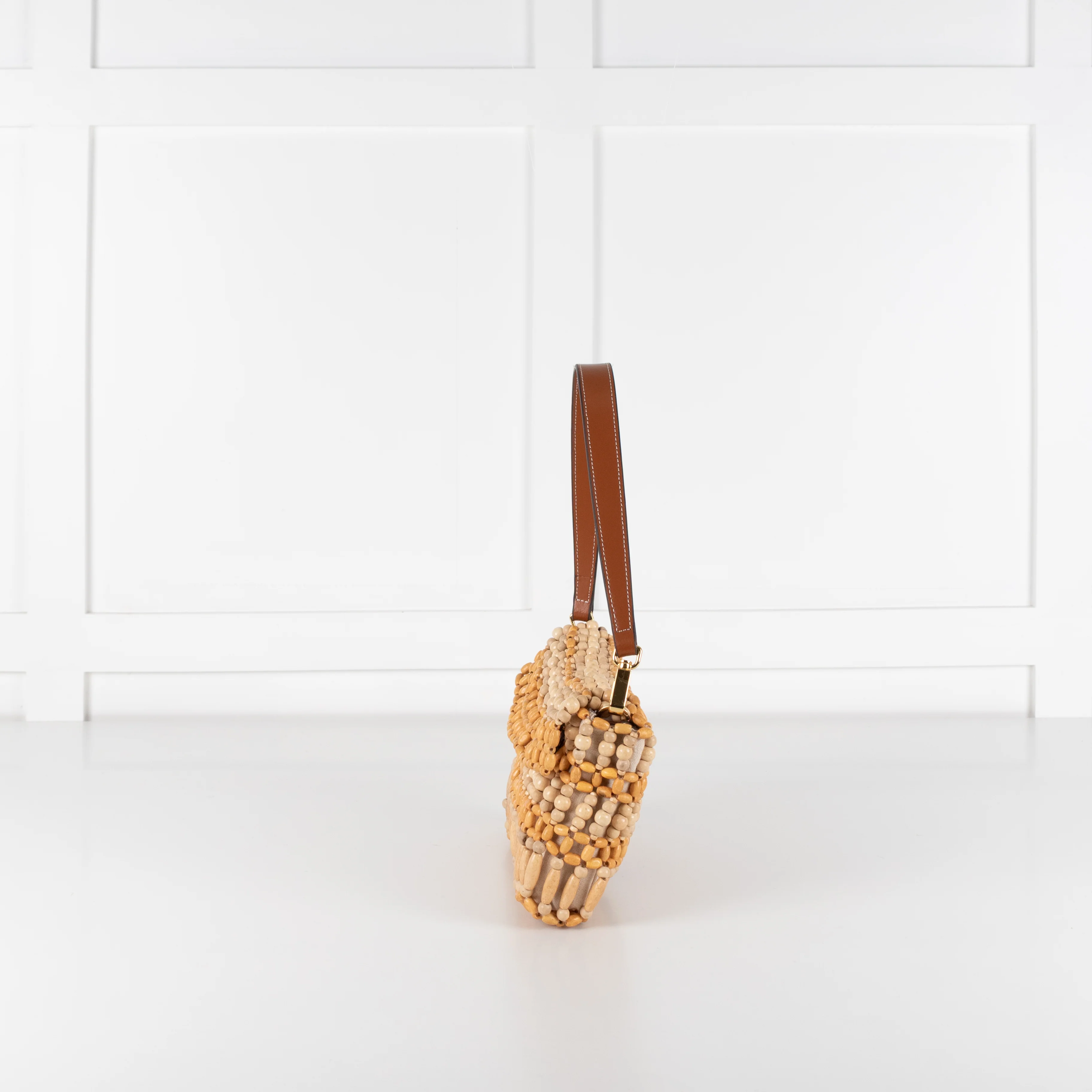 STAUD Timmy Wooden Bead Fold Over Shoulder Bag - Image 5