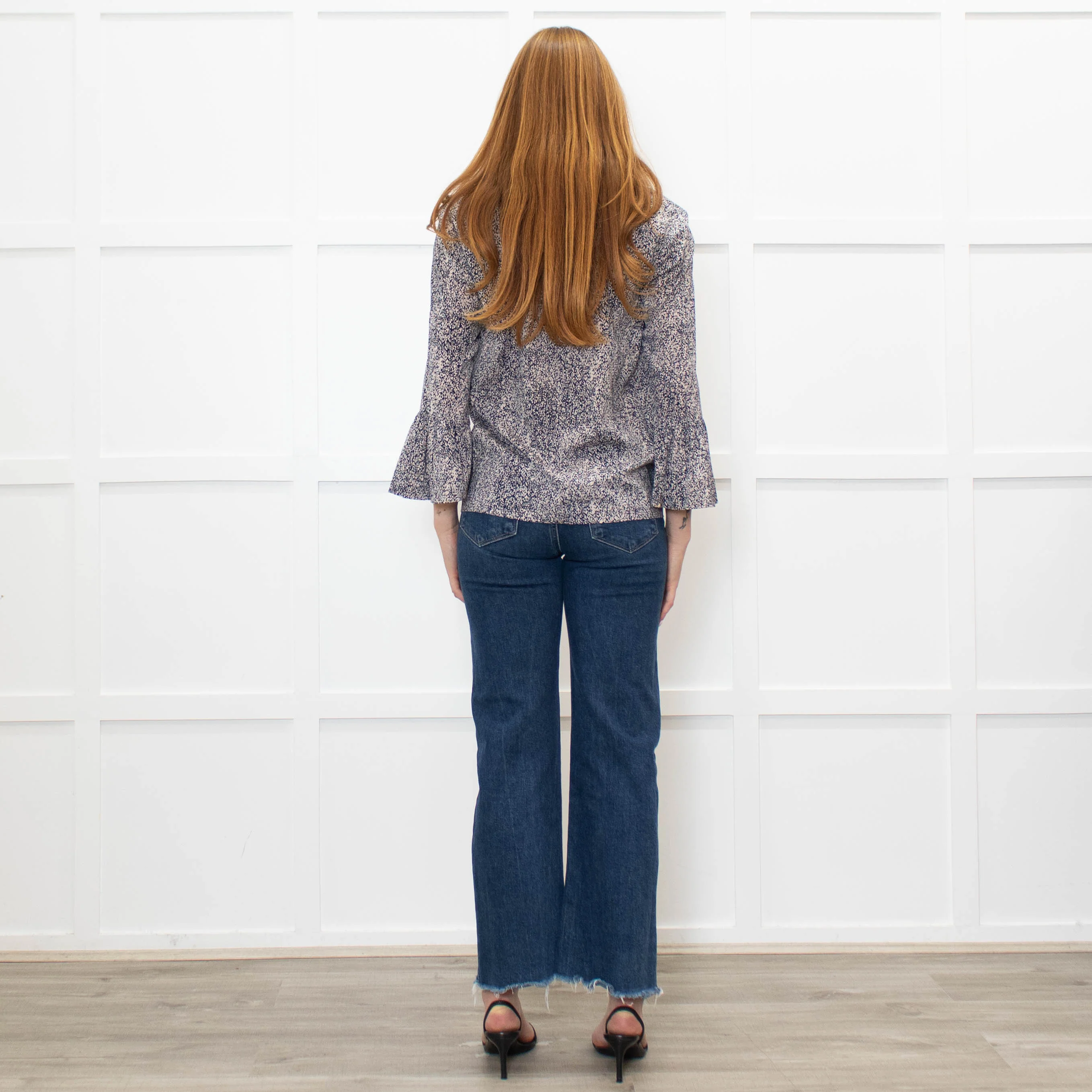 Steffen Schraut Black And White Silk Speckled Top - Image 5