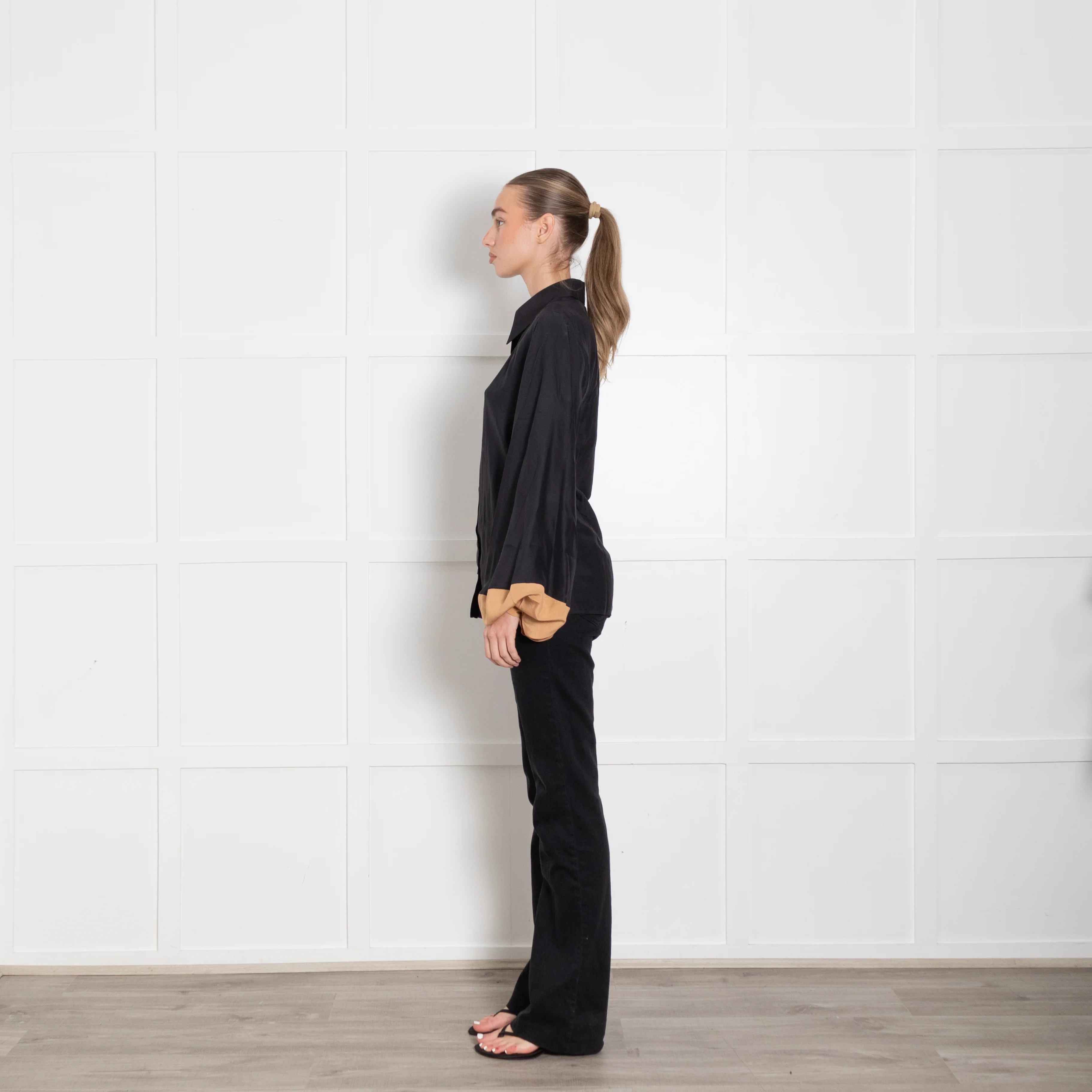 Stella McCartney Black Brown Silk Blouse - Image 4