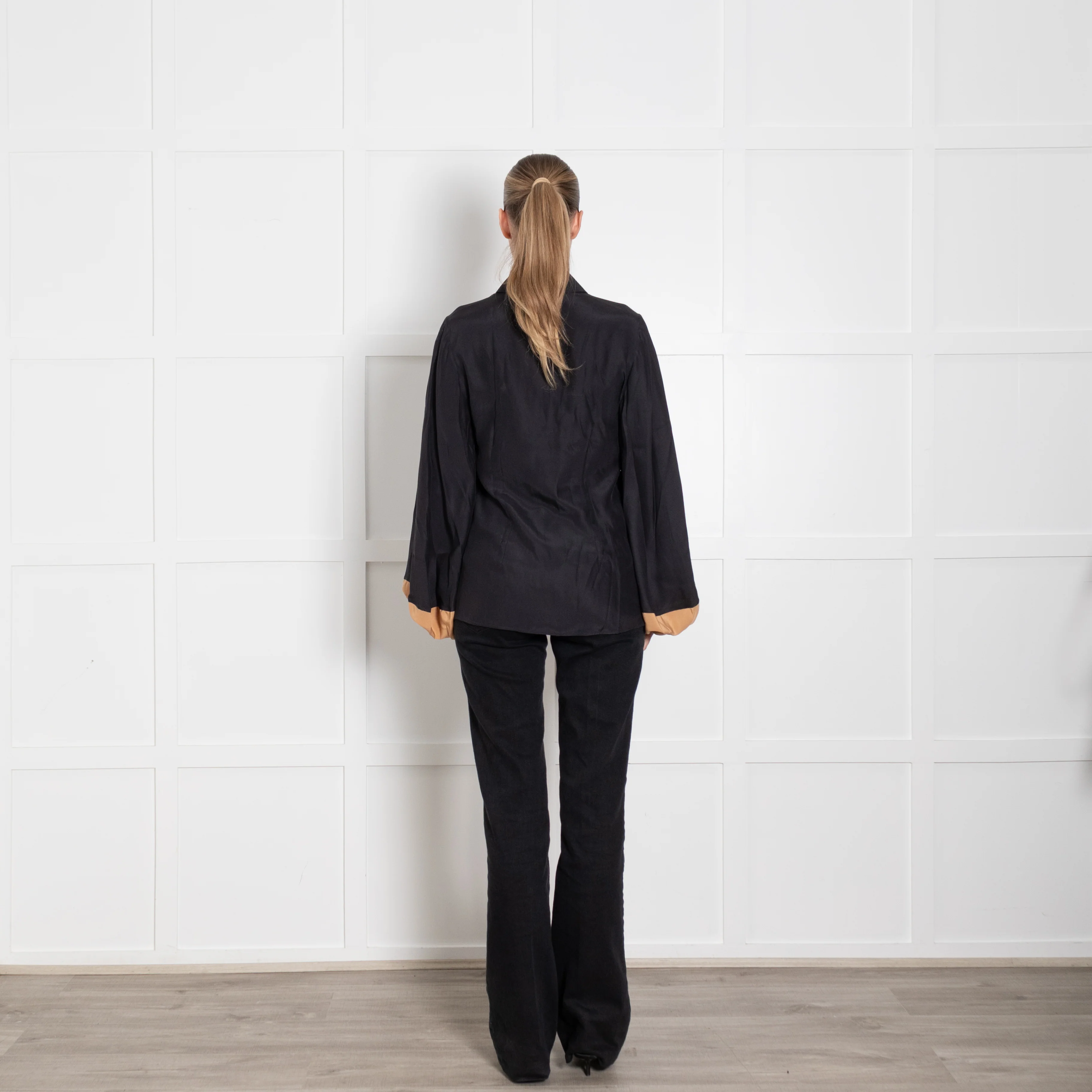 Stella McCartney Black Brown Silk Blouse - Image 5