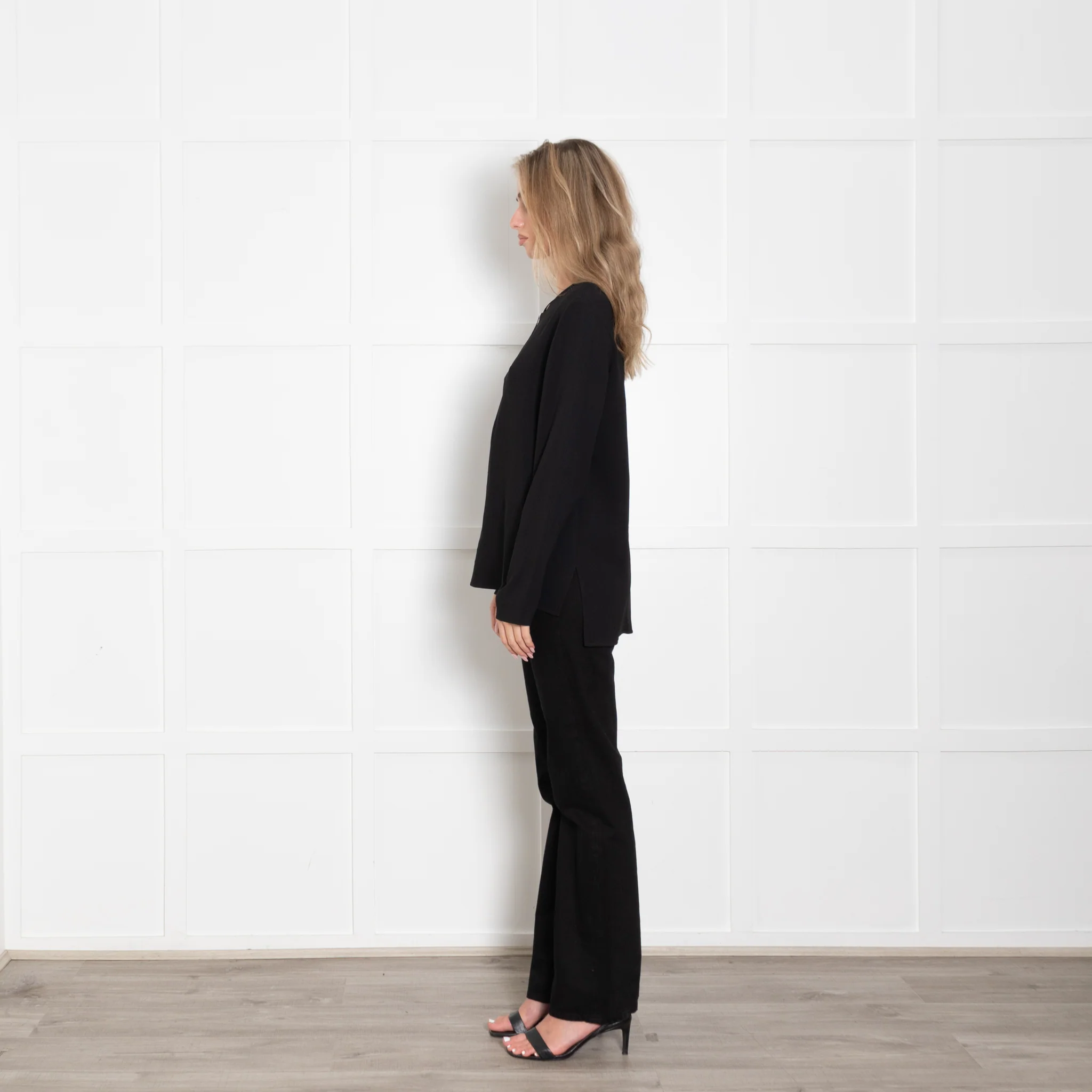 Stella McCartney Black Long Sleeve Zip Front Top - Image 4
