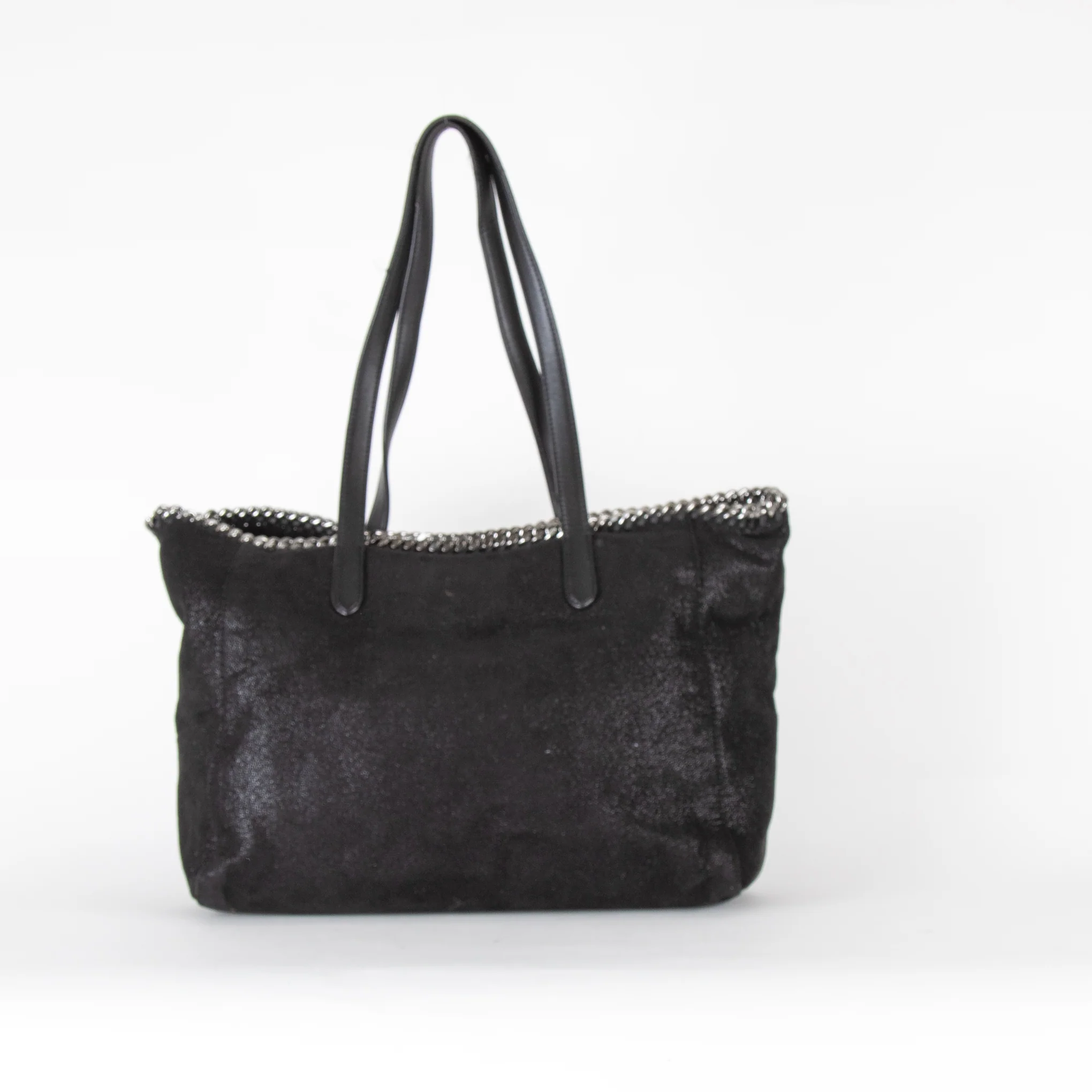 Stella McCartney Black Shimmer Falabella Tote - Image 3