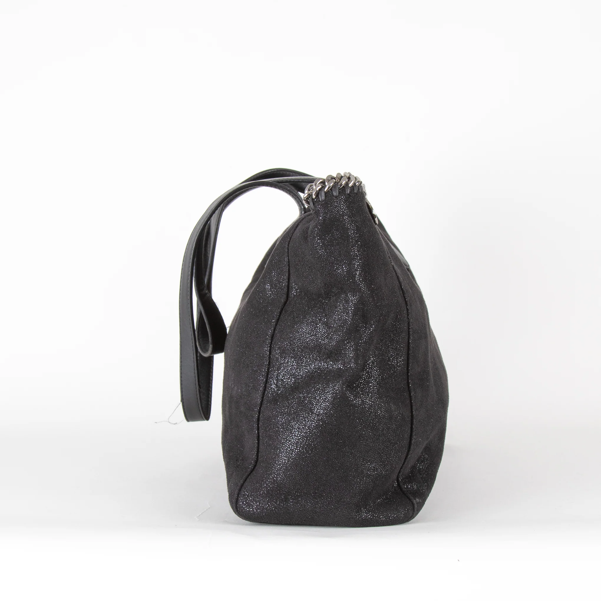 Stella McCartney Black Shimmer Falabella Tote - Image 4
