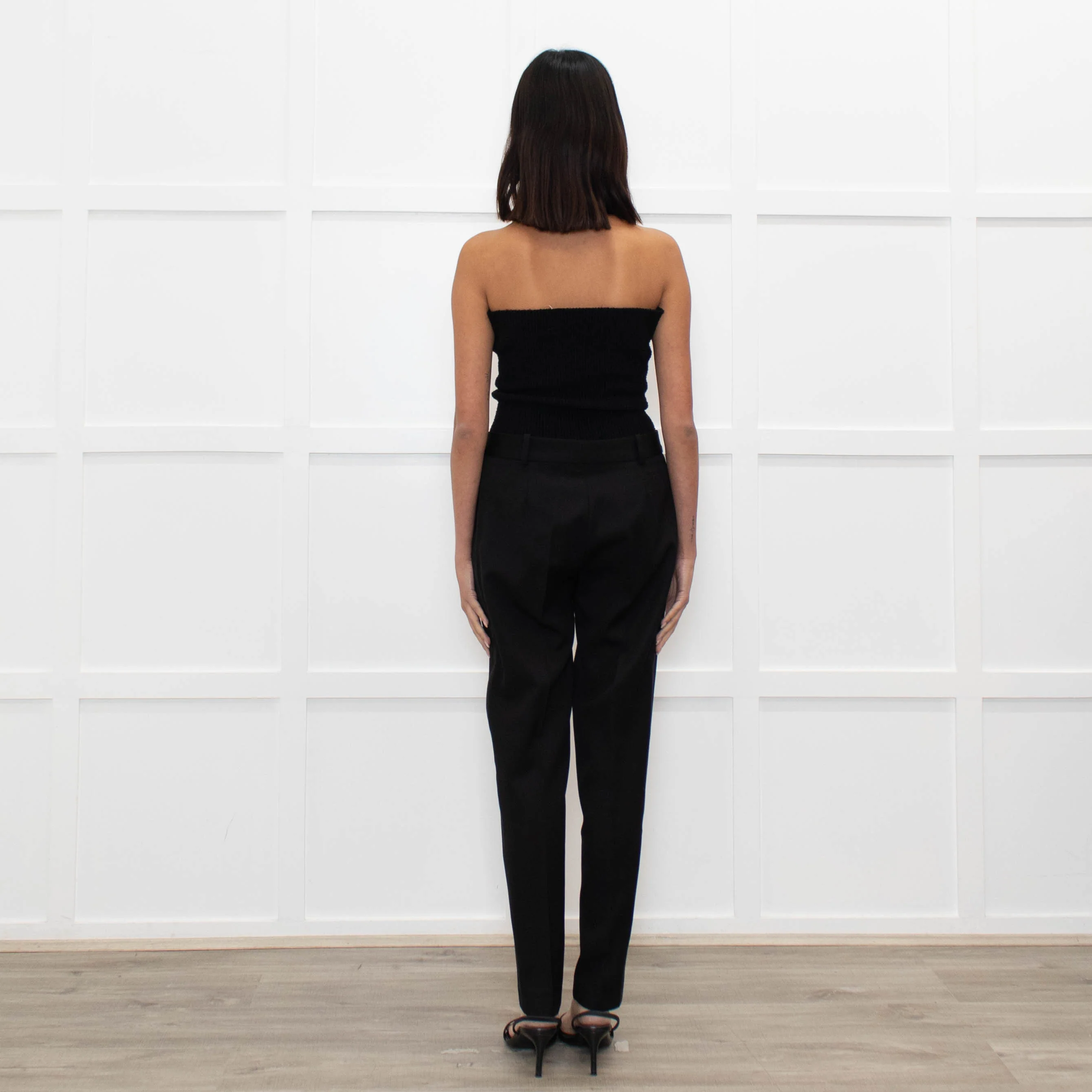 Stella McCartney Black Tux Style Narrow Leg Trousers - Image 5