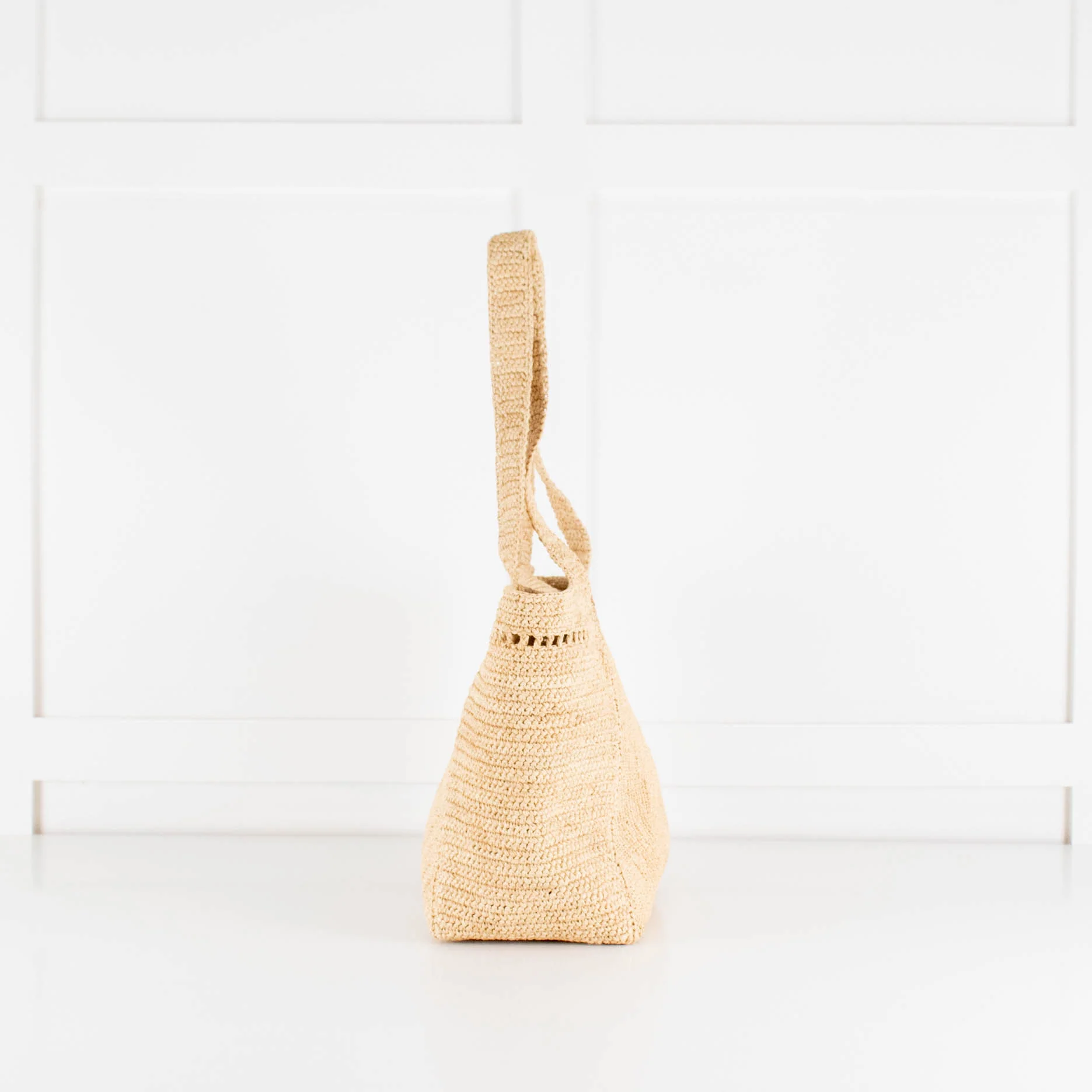Stella McCartney Embroidered Raffia Tote - Image 3