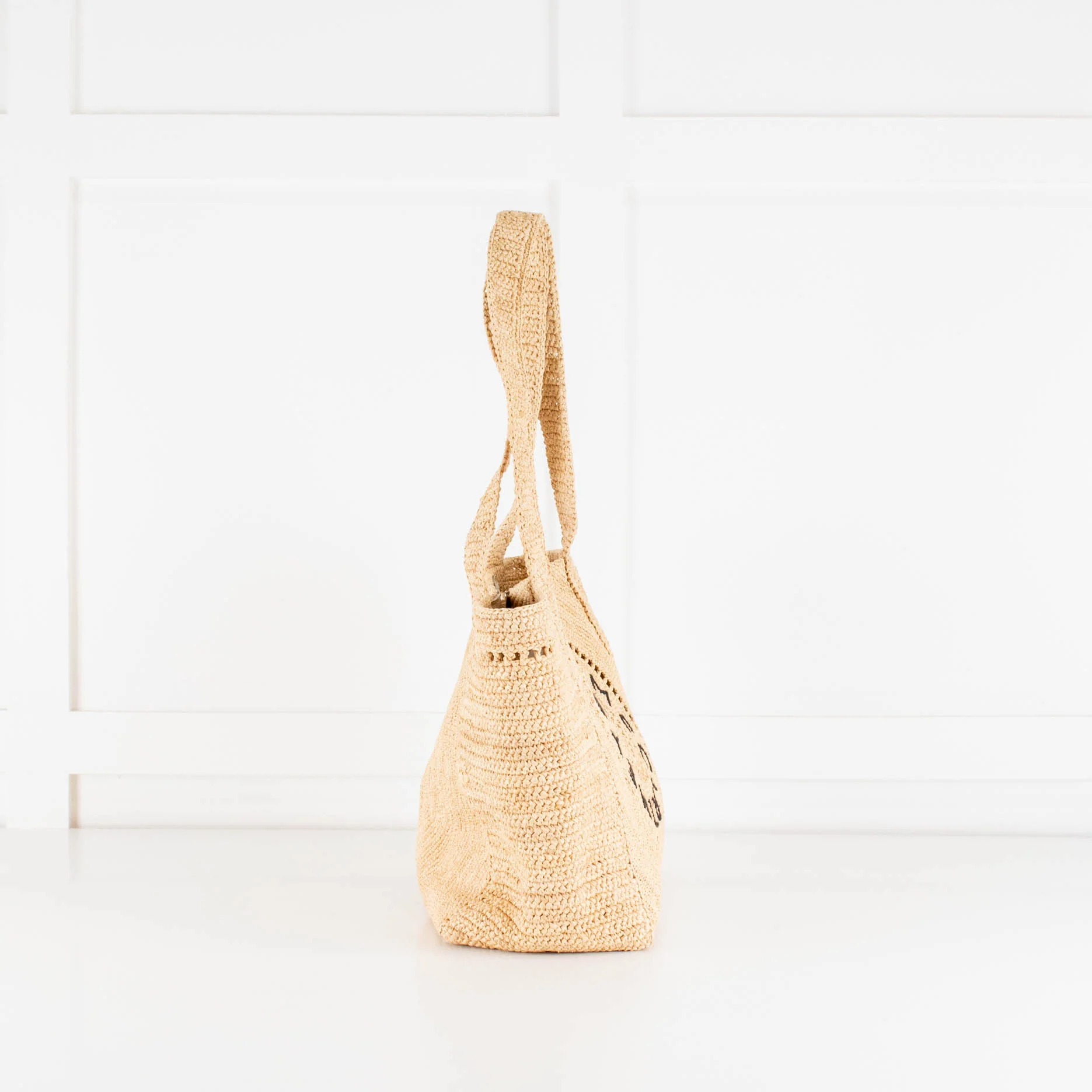 Stella McCartney Embroidered Raffia Tote - Image 5
