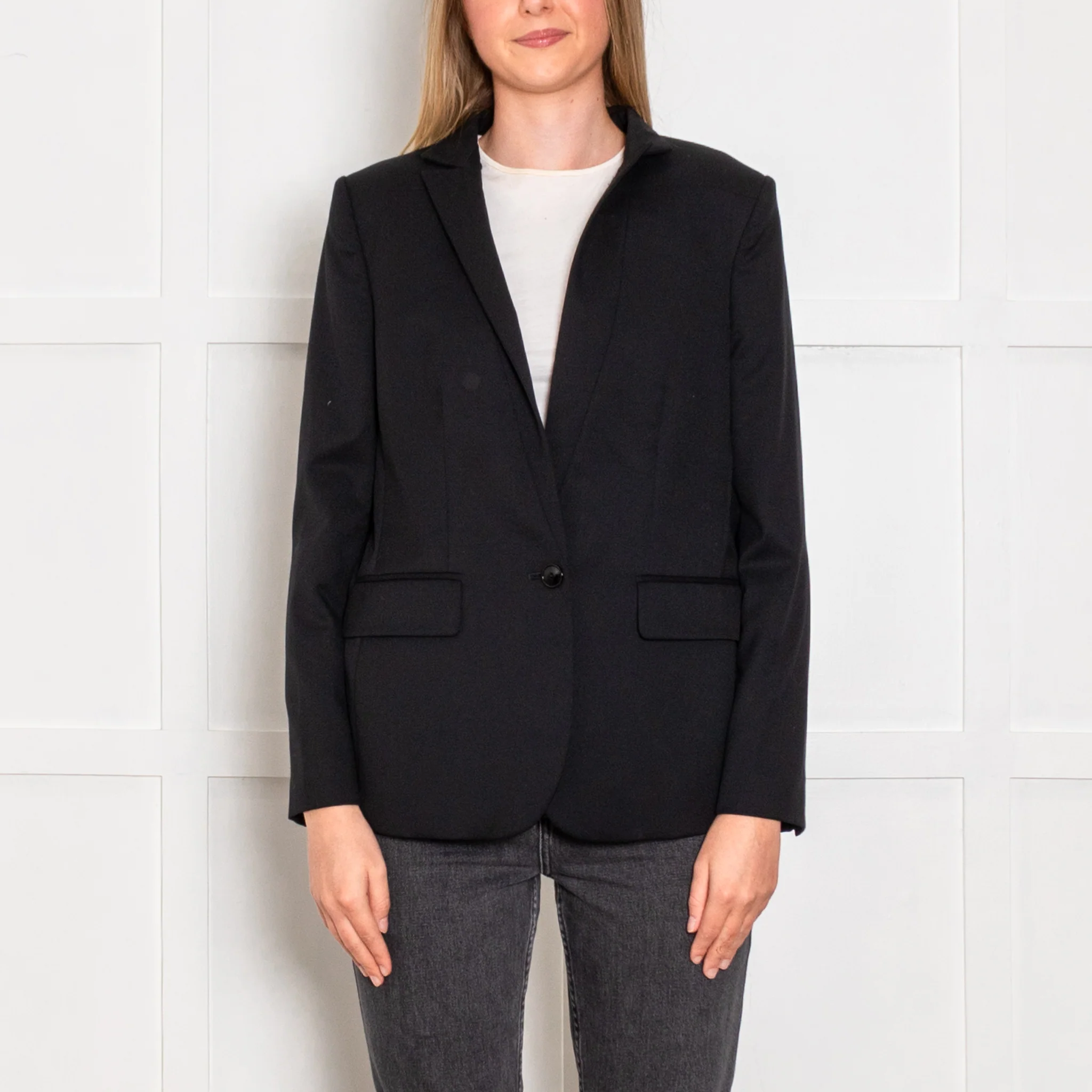 Stella McCartney Black Stand Collar Blazer - Image 2