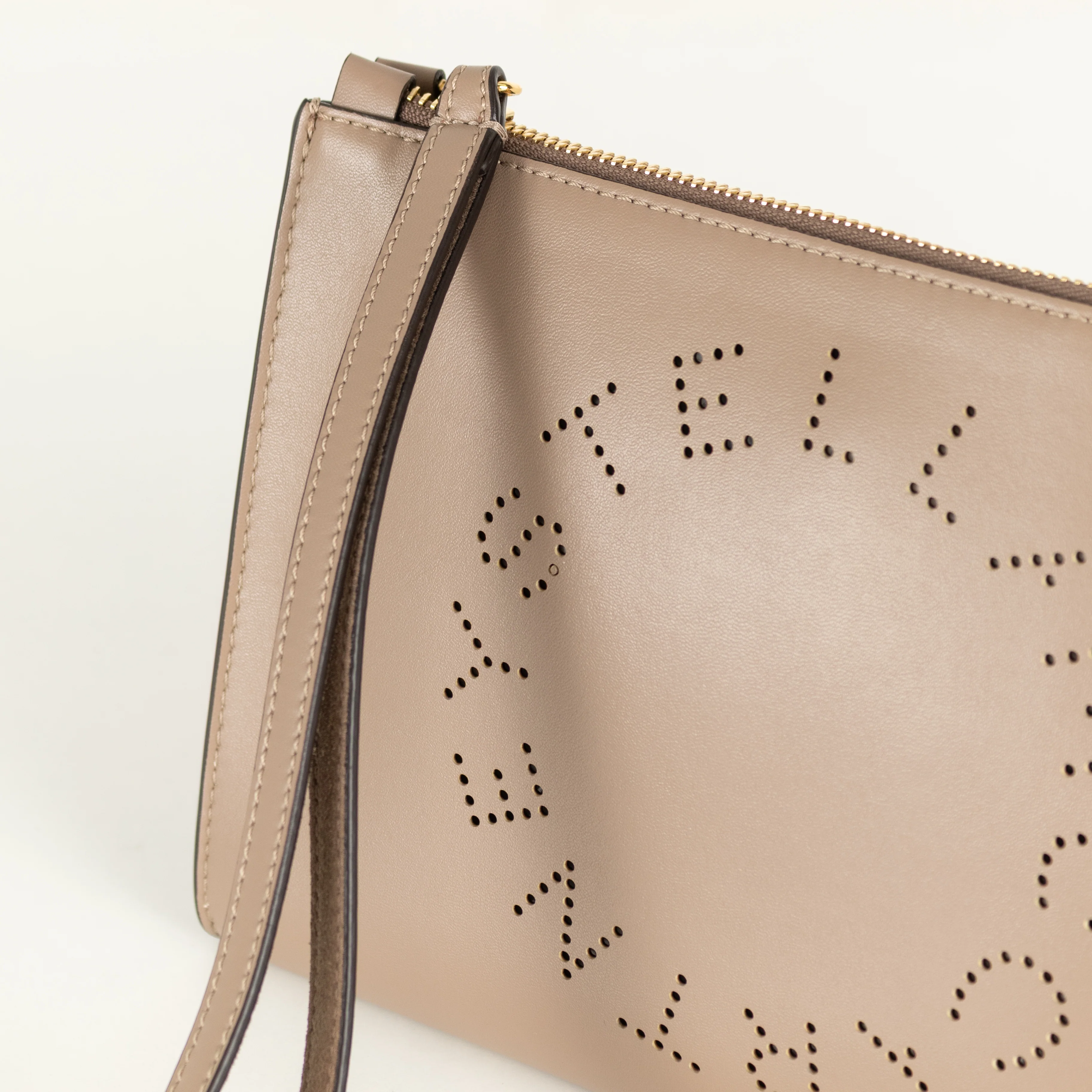 Stella McCartney Logo Taupe Vegan Leather Pouch - Image 8