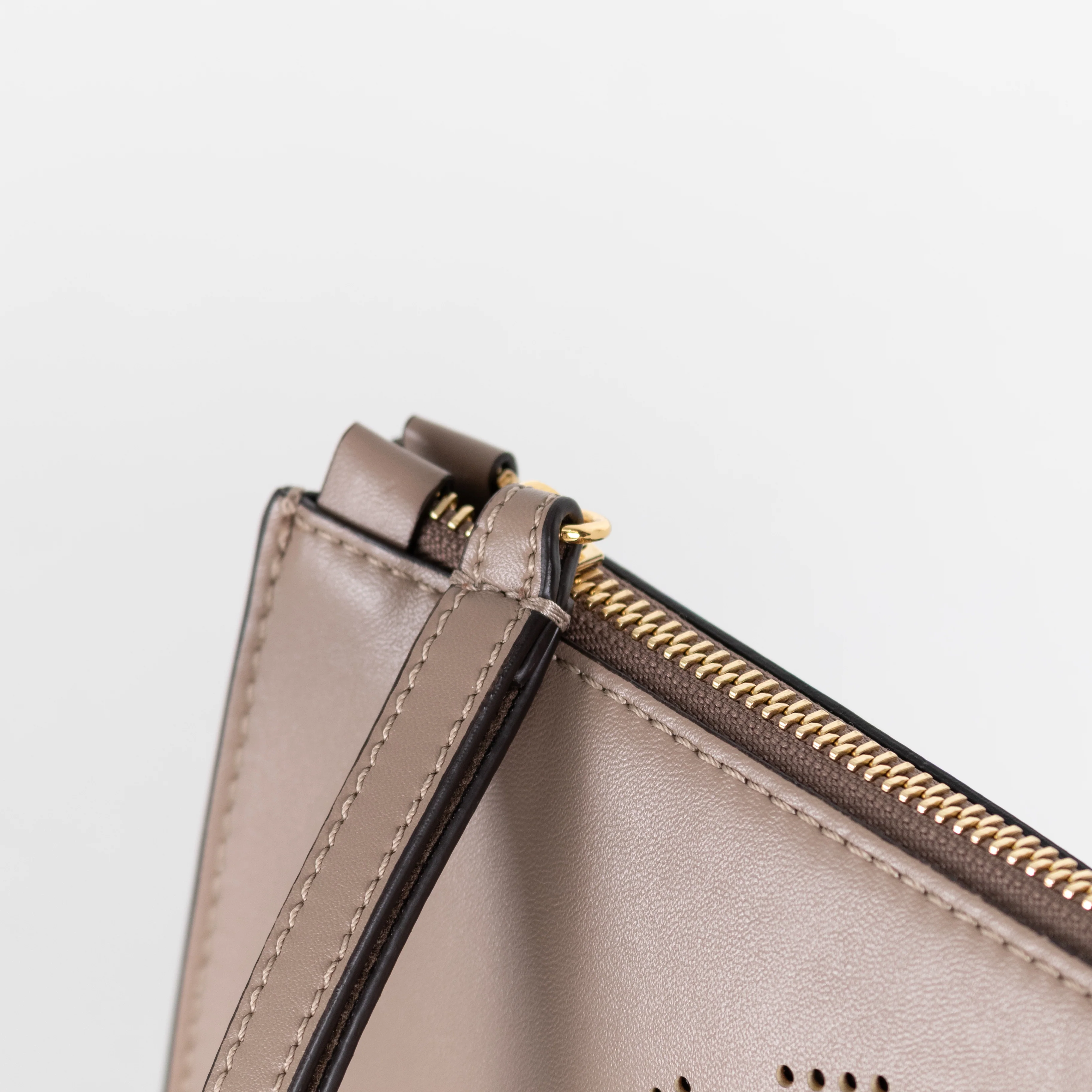 Stella McCartney Logo Taupe Vegan Leather Pouch - Image 9