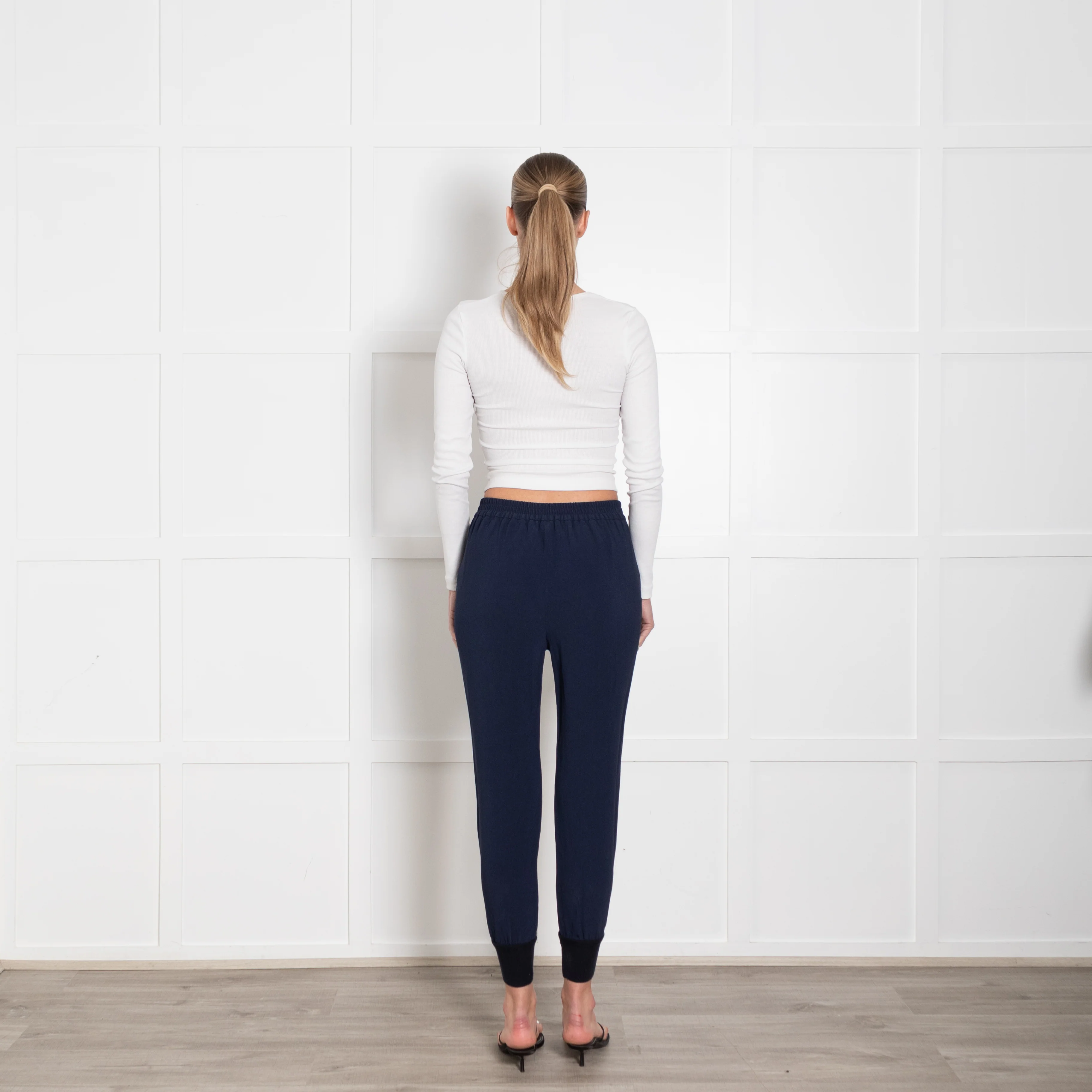 Stella McCartney Navy Blue Jogger Style Trousers - Image 5