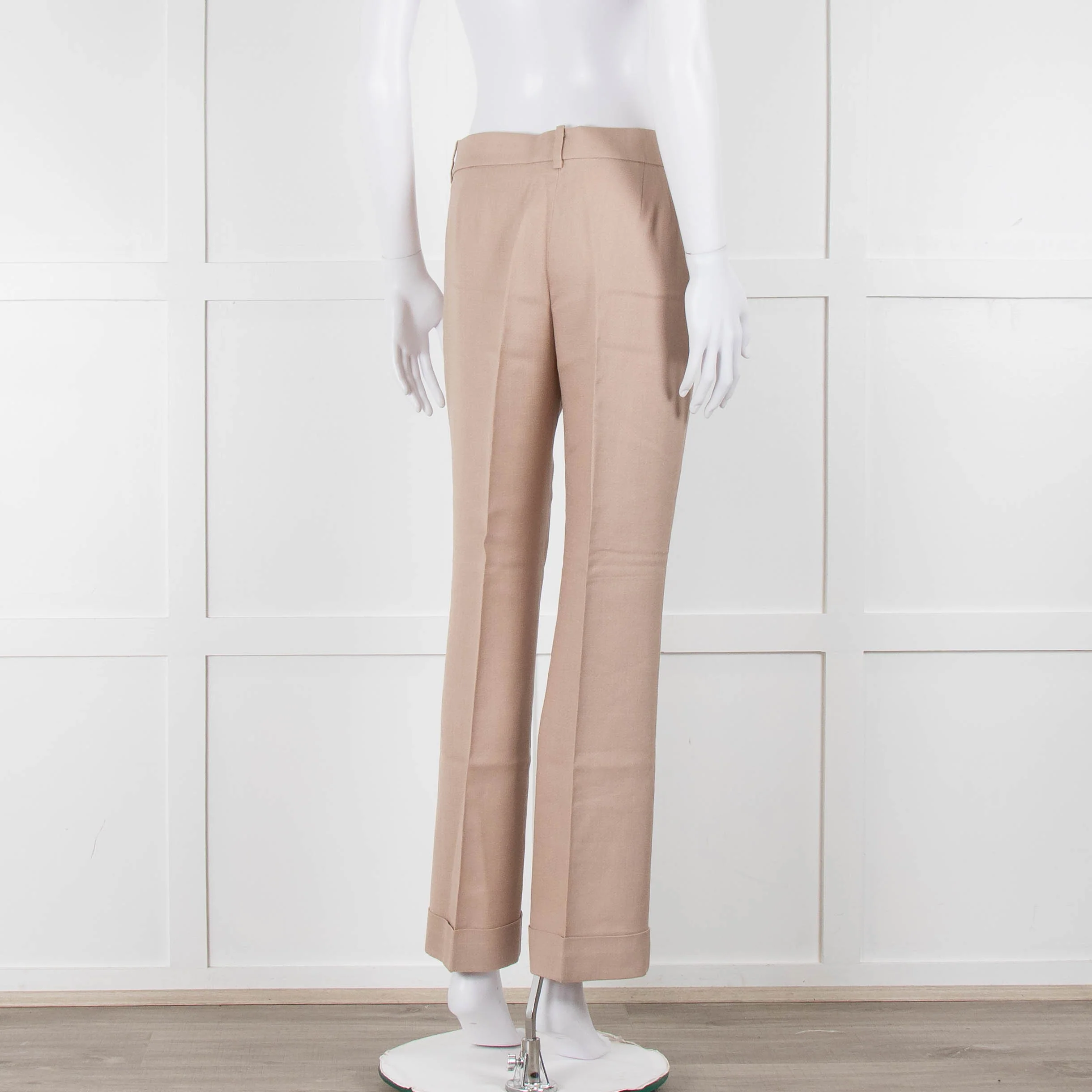 Stella McCartney Neutral Turn Up Hem Trousers - Image 4