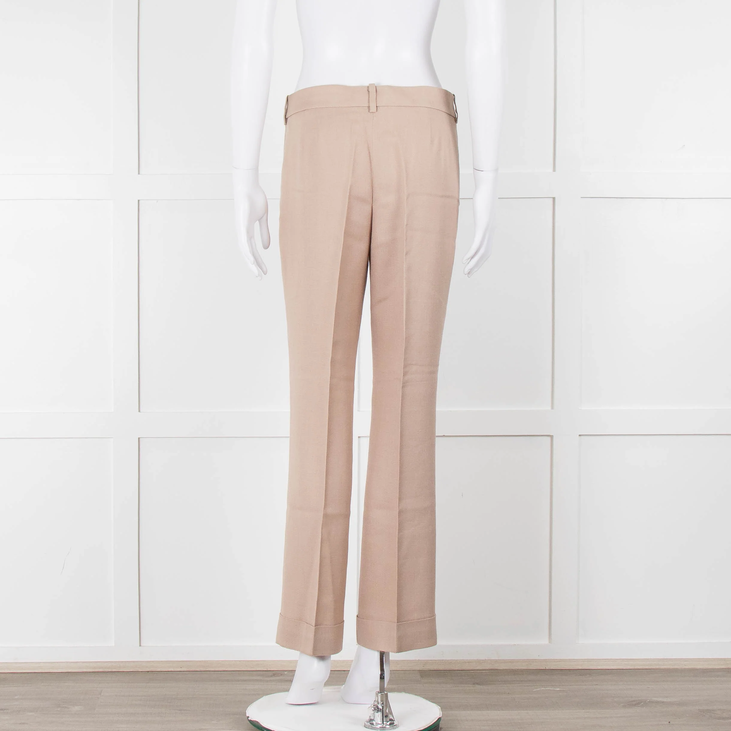 Stella McCartney Neutral Turn Up Hem Trousers - Image 5
