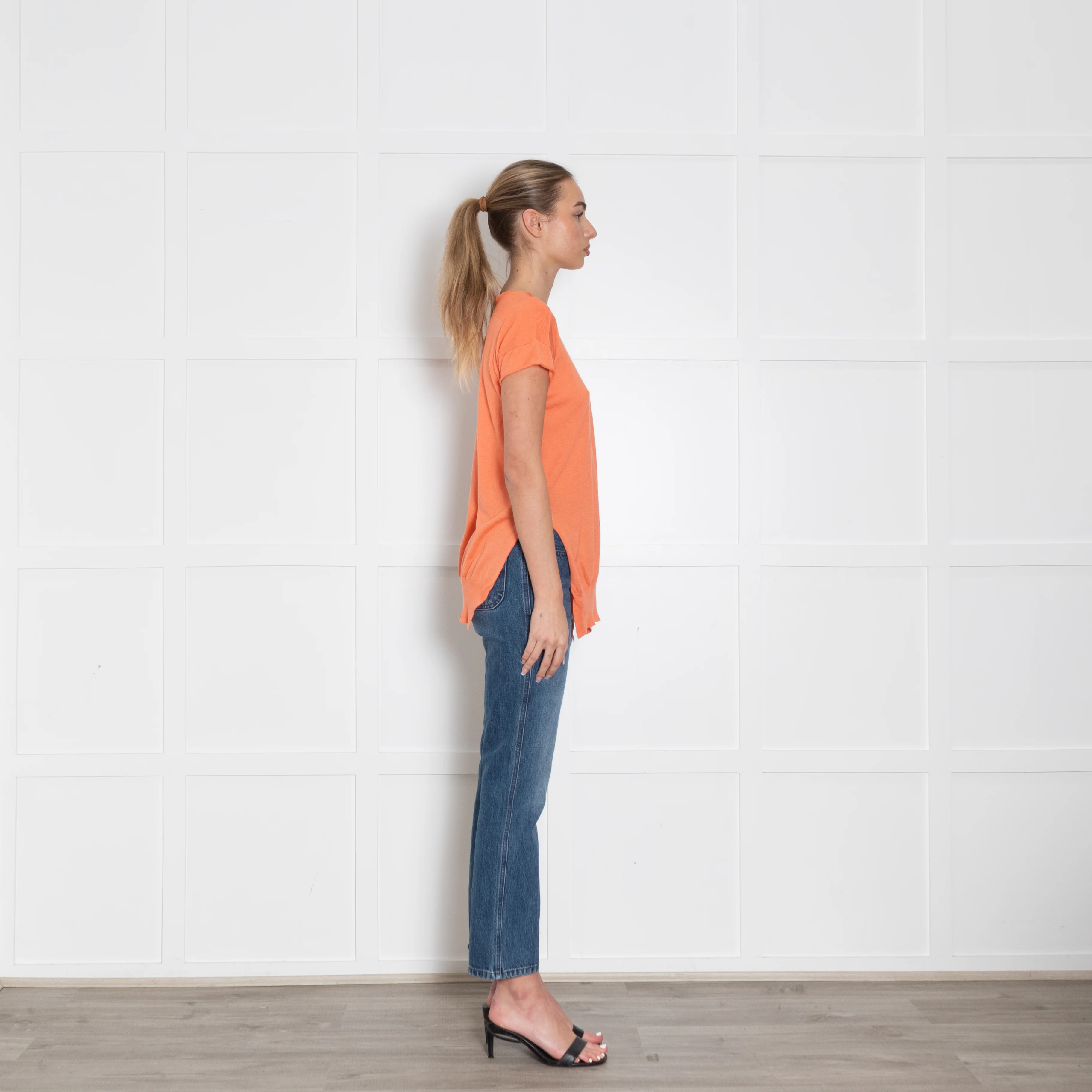 Stella McCartney Orange Silk Blend Short Sleeve Knit Top - Image 6
