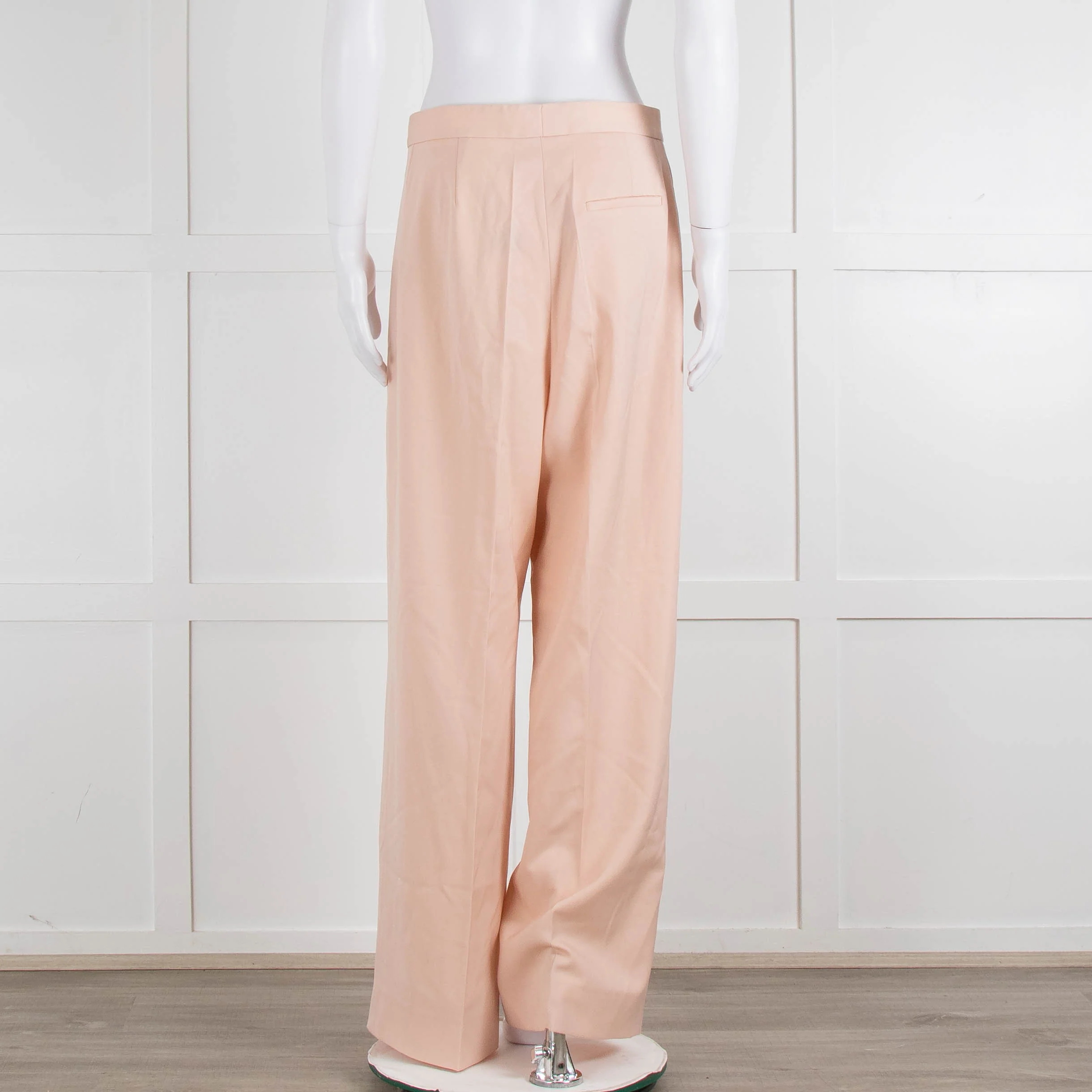 Stella McCartney Pale Pink Wool Wide Leg Trousers - Image 5