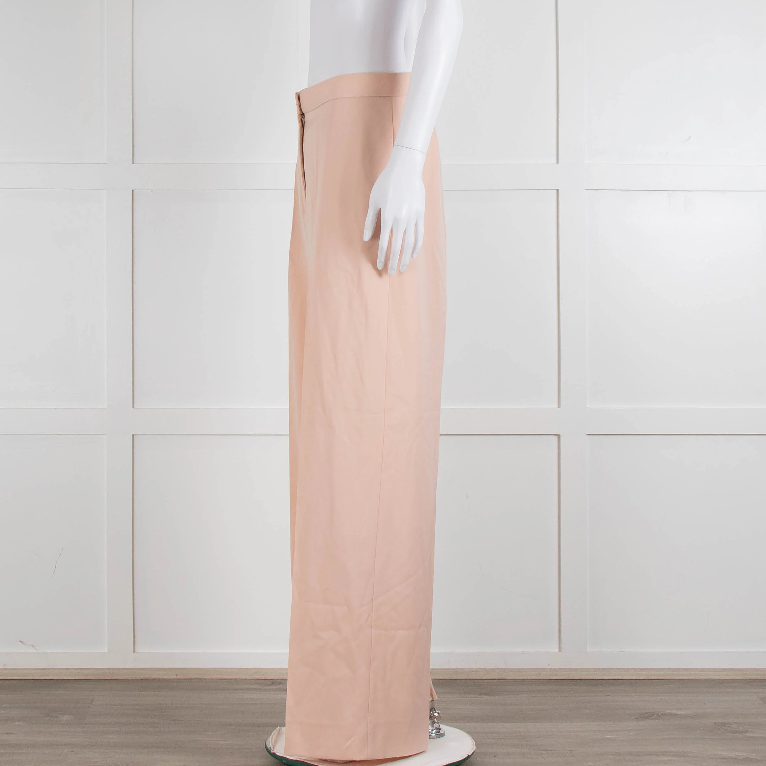 Stella McCartney Pale Pink Wool Wide Leg Trousers - Image 7