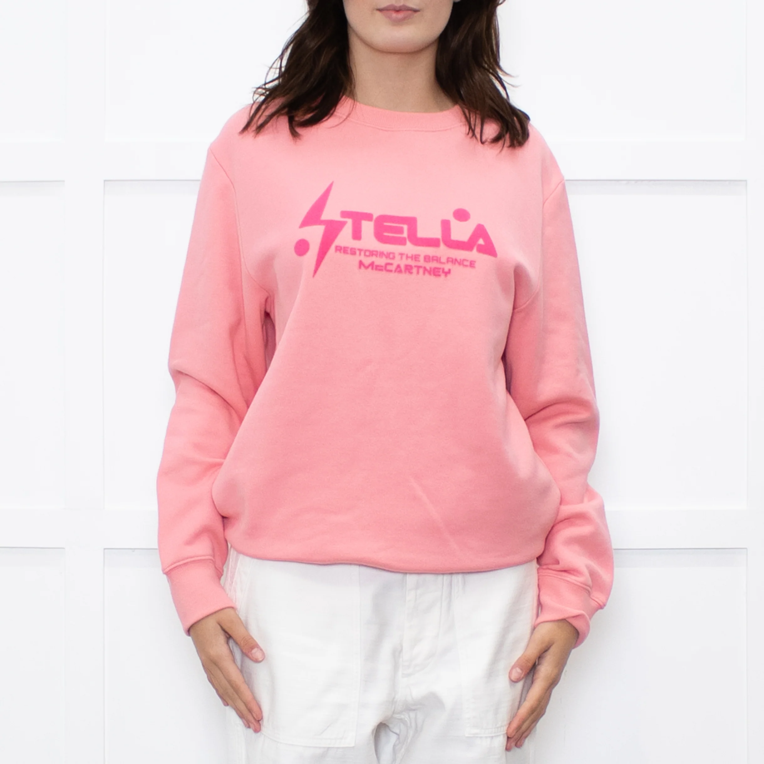 Stella McCartney Salmon Slogan Sweatshirt - Image 2
