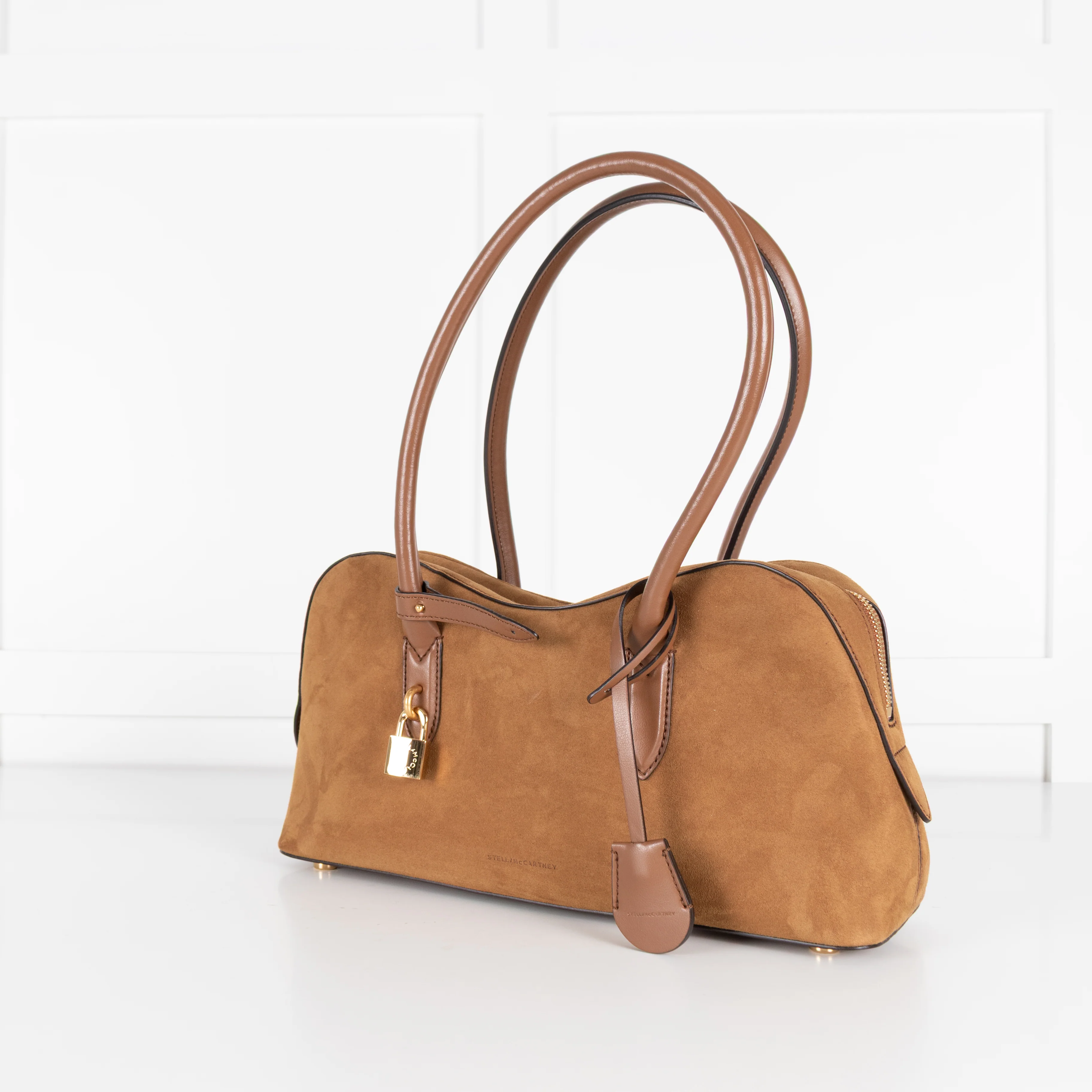 Stella McCartney Tan Ryder Faux Suede Shoulder Bag - Image 11