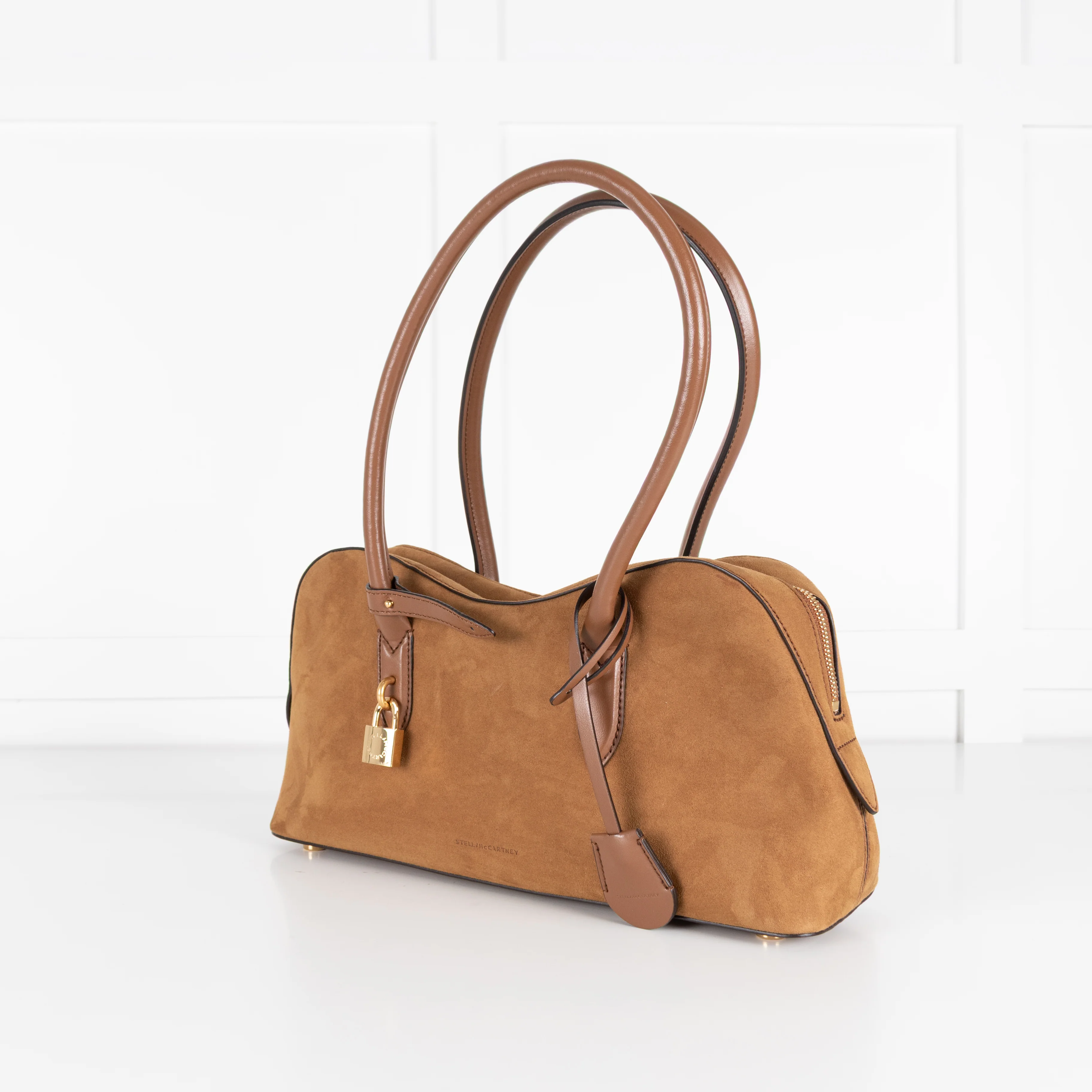 Stella McCartney Tan Ryder Faux Suede Shoulder Bag - Image 12