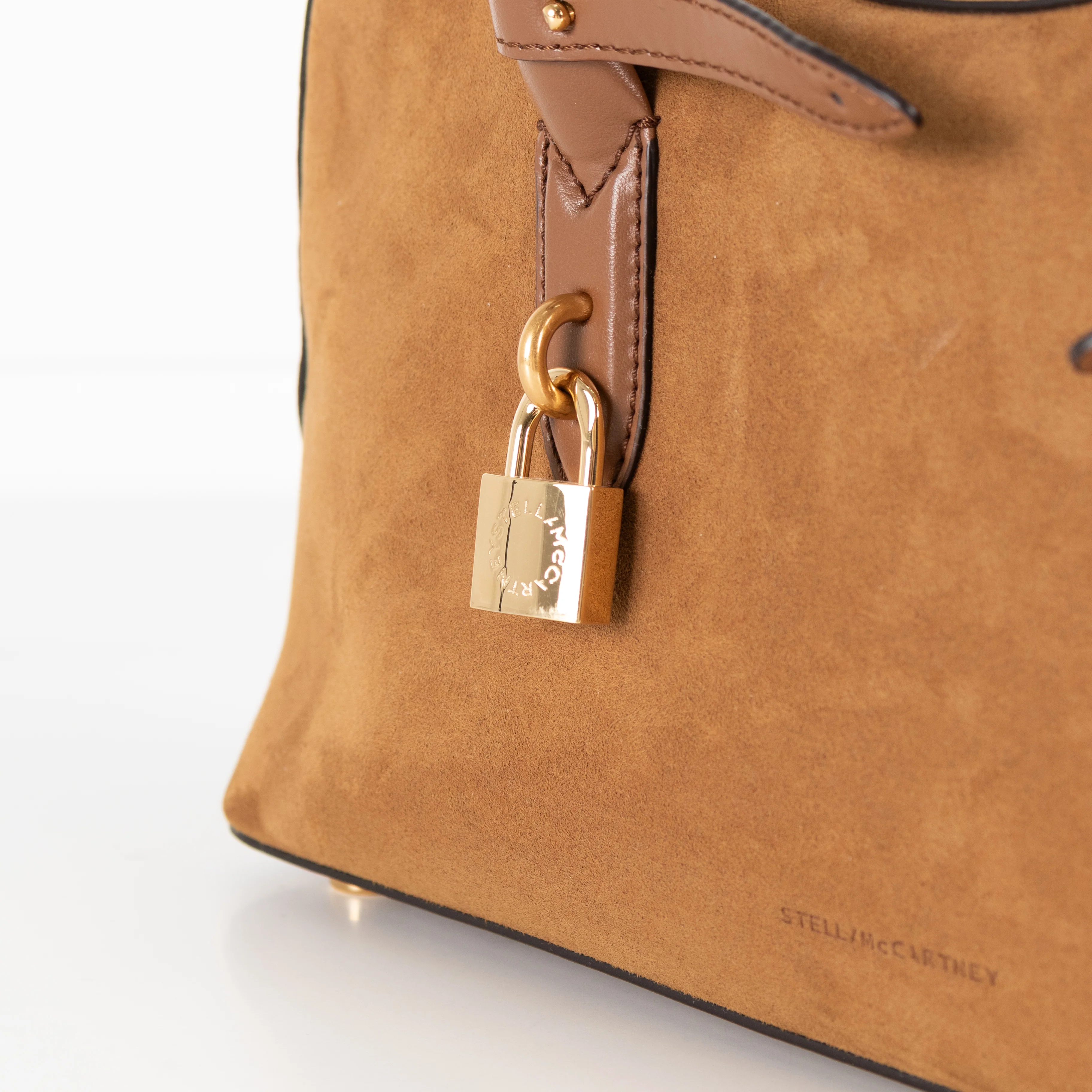 Stella McCartney Tan Ryder Faux Suede Shoulder Bag - Image 13
