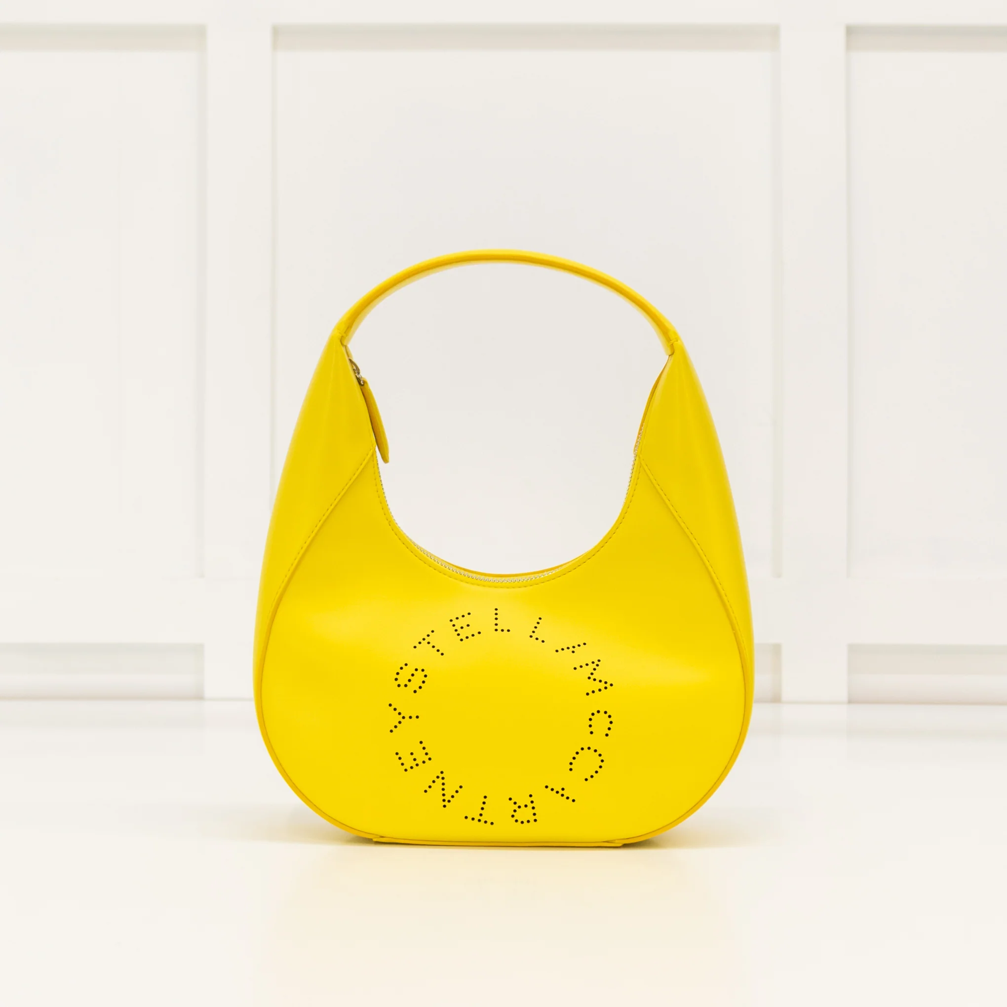 Stella McCartney Yellow Small Logo Shoulder Bag