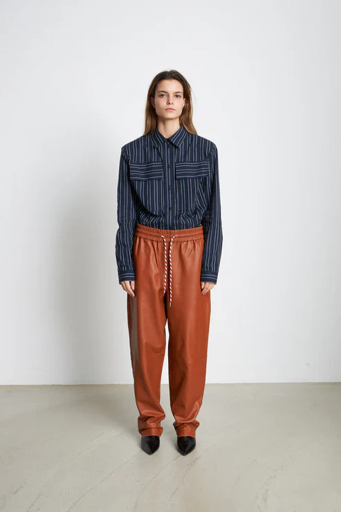 Stella Nova 'Fadima' Leather Trousers in Cognac - Image 2