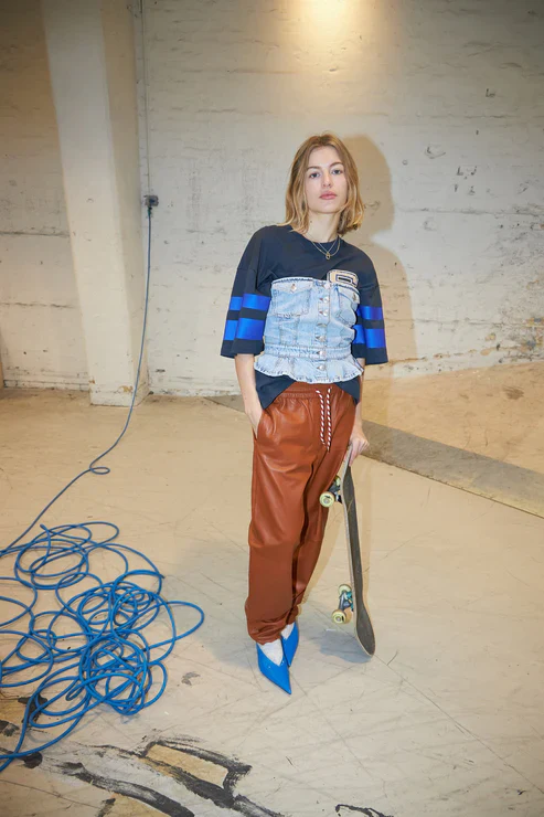 Stella Nova 'Fadima' Leather Trousers in Cognac - Image 5