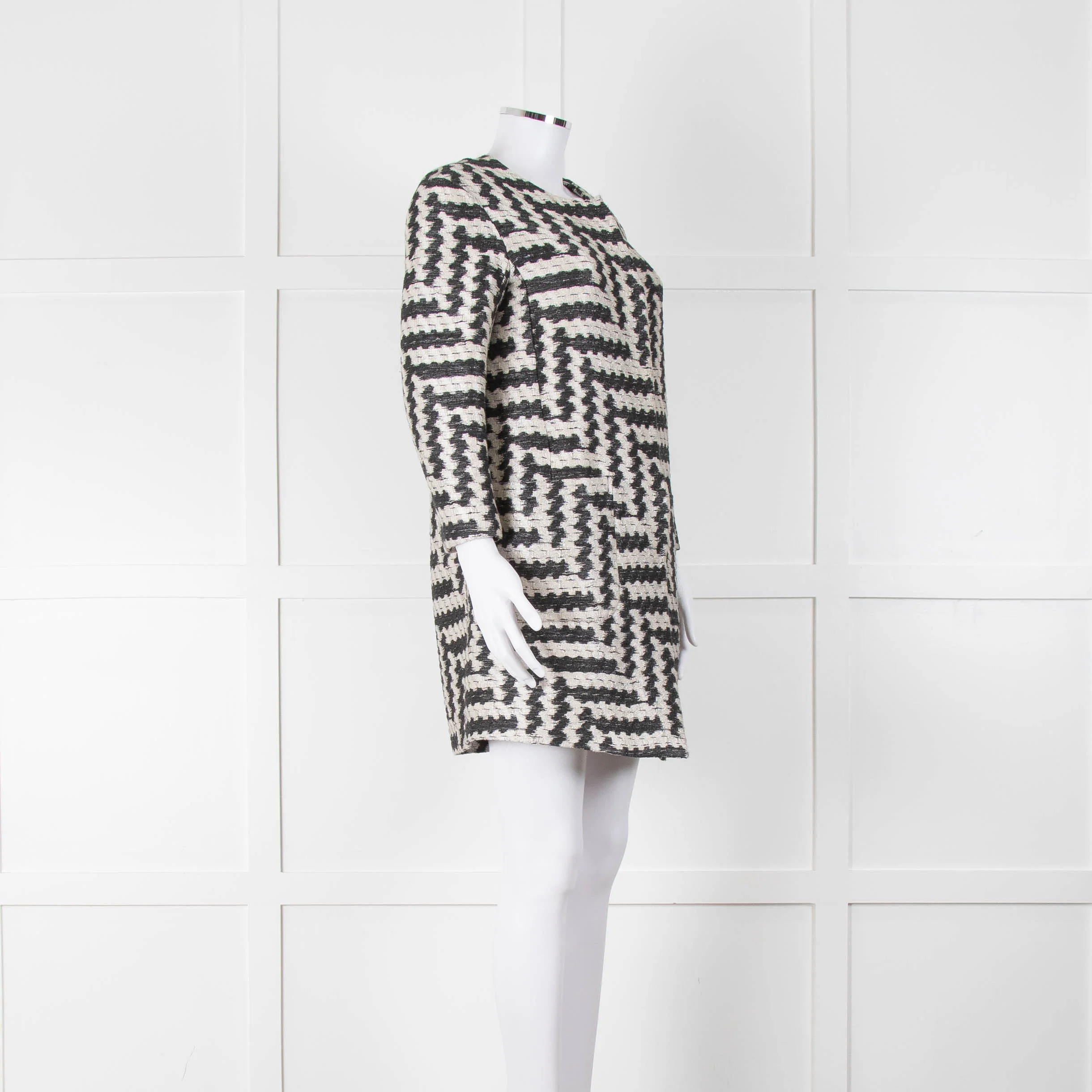 Stills White Black Zig Zag Coat - Image 2