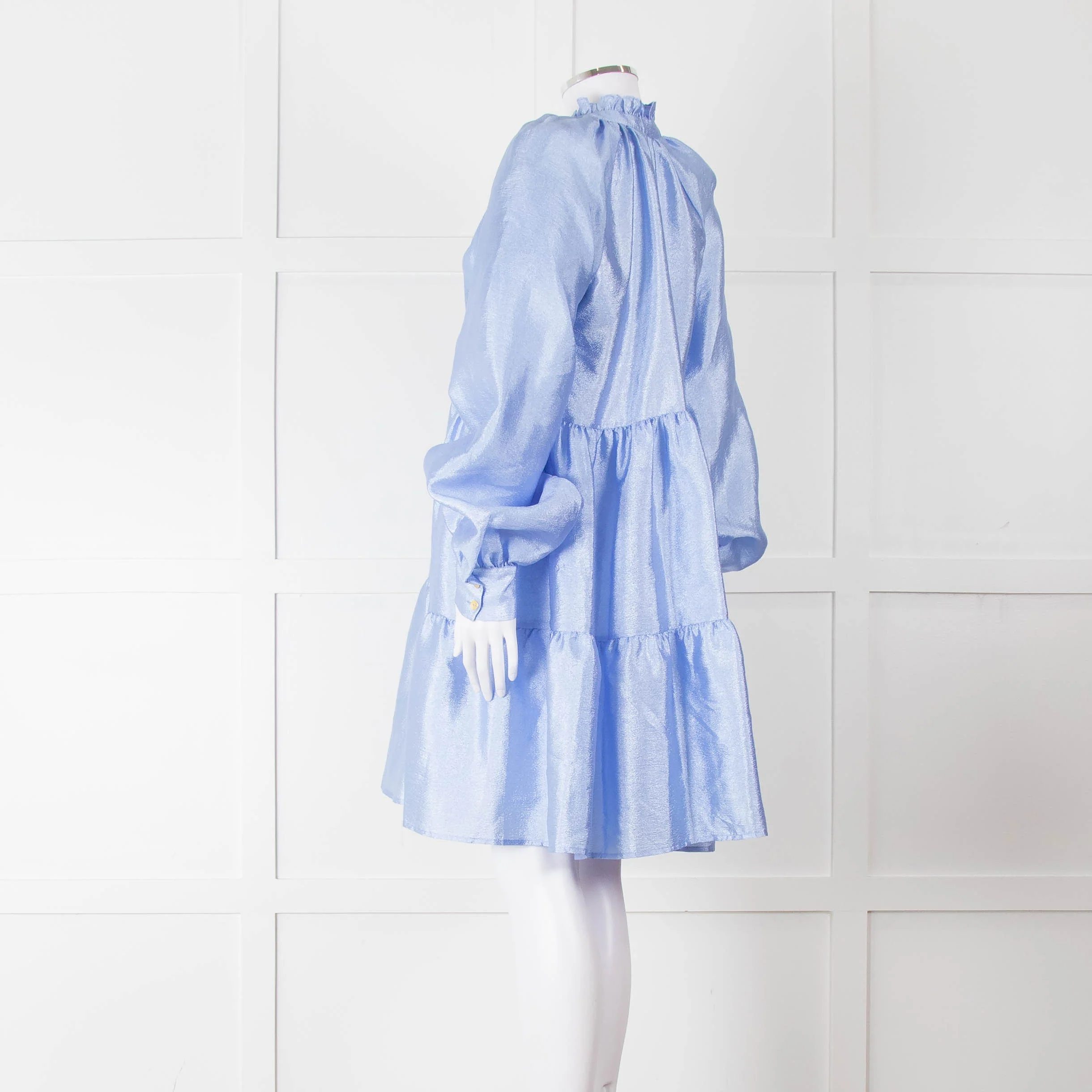 Stine Goya Cornflower Blue Tiered Mini Dress - Image 6