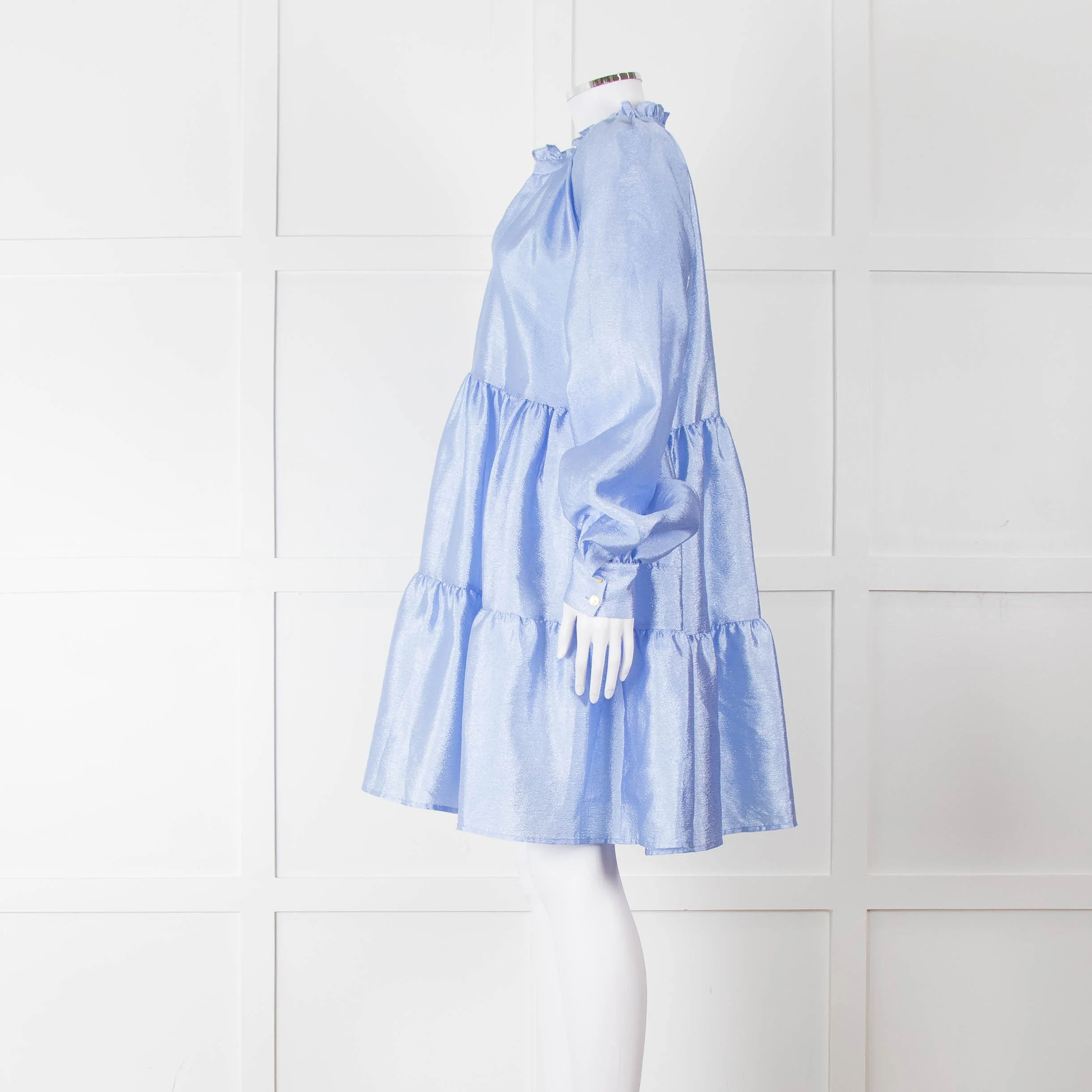 Stine Goya Cornflower Blue Tiered Mini Dress - Image 7