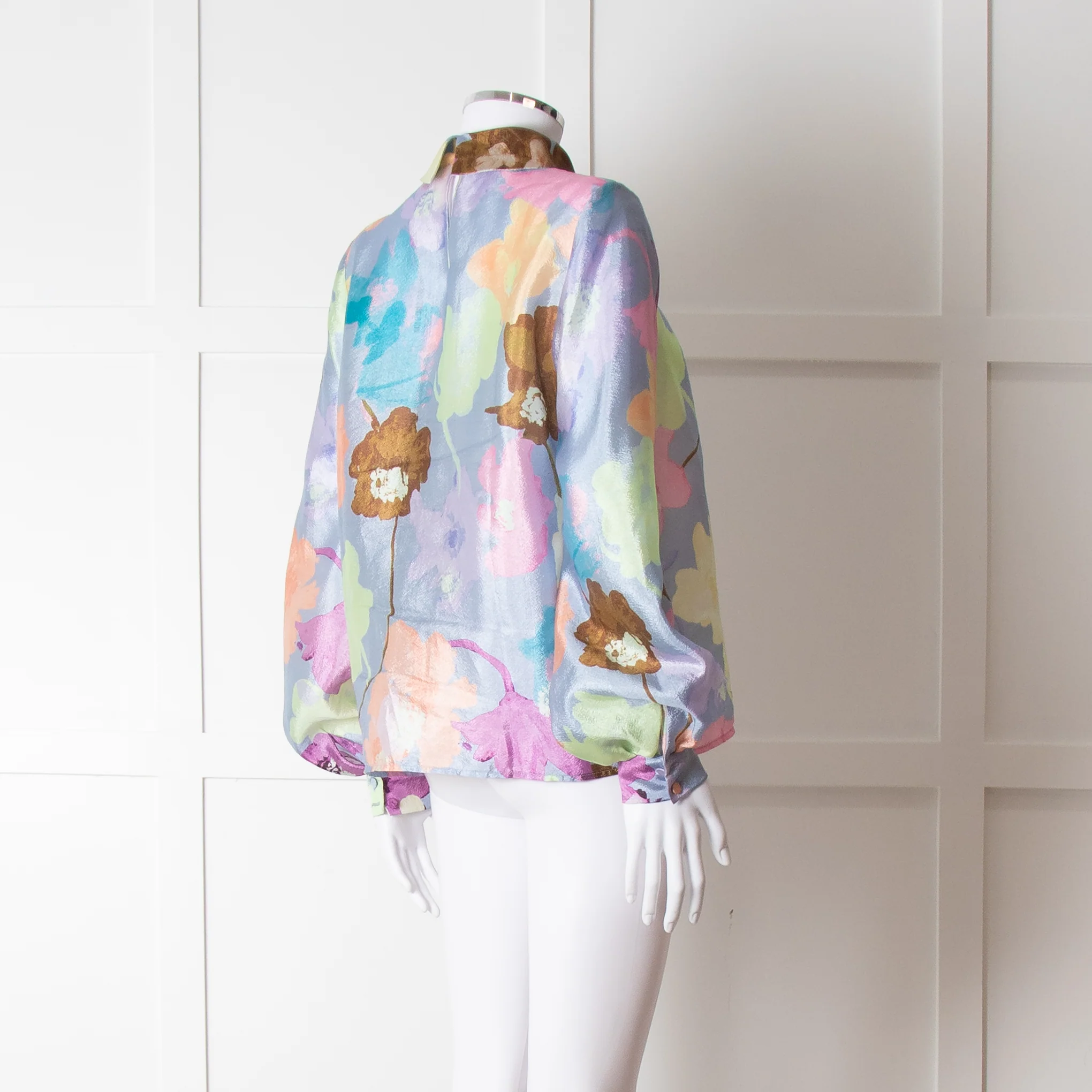 Stine Goya Lilac Multi Colour Floral Long Sleeve Blouse - Image 6