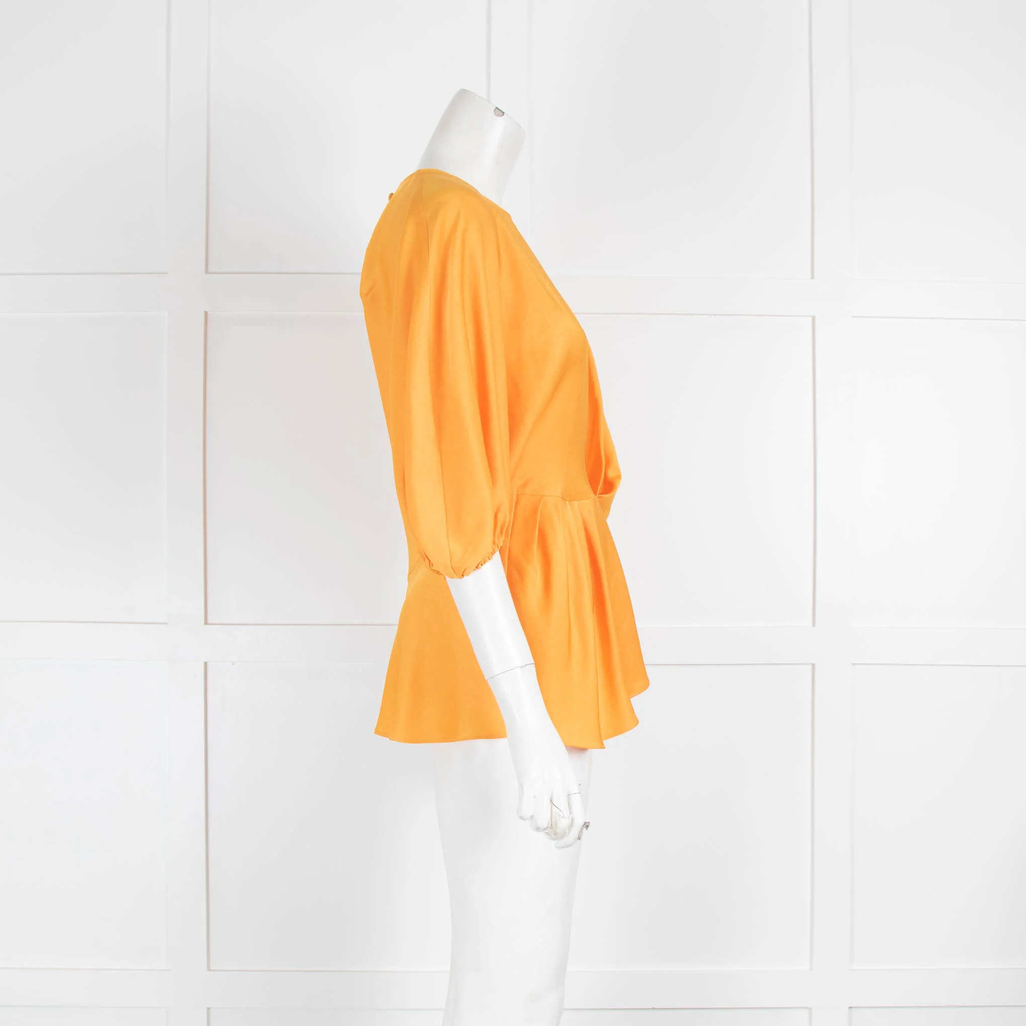 Stine Goya Orange Short Wide Sleeve Top - Image 2