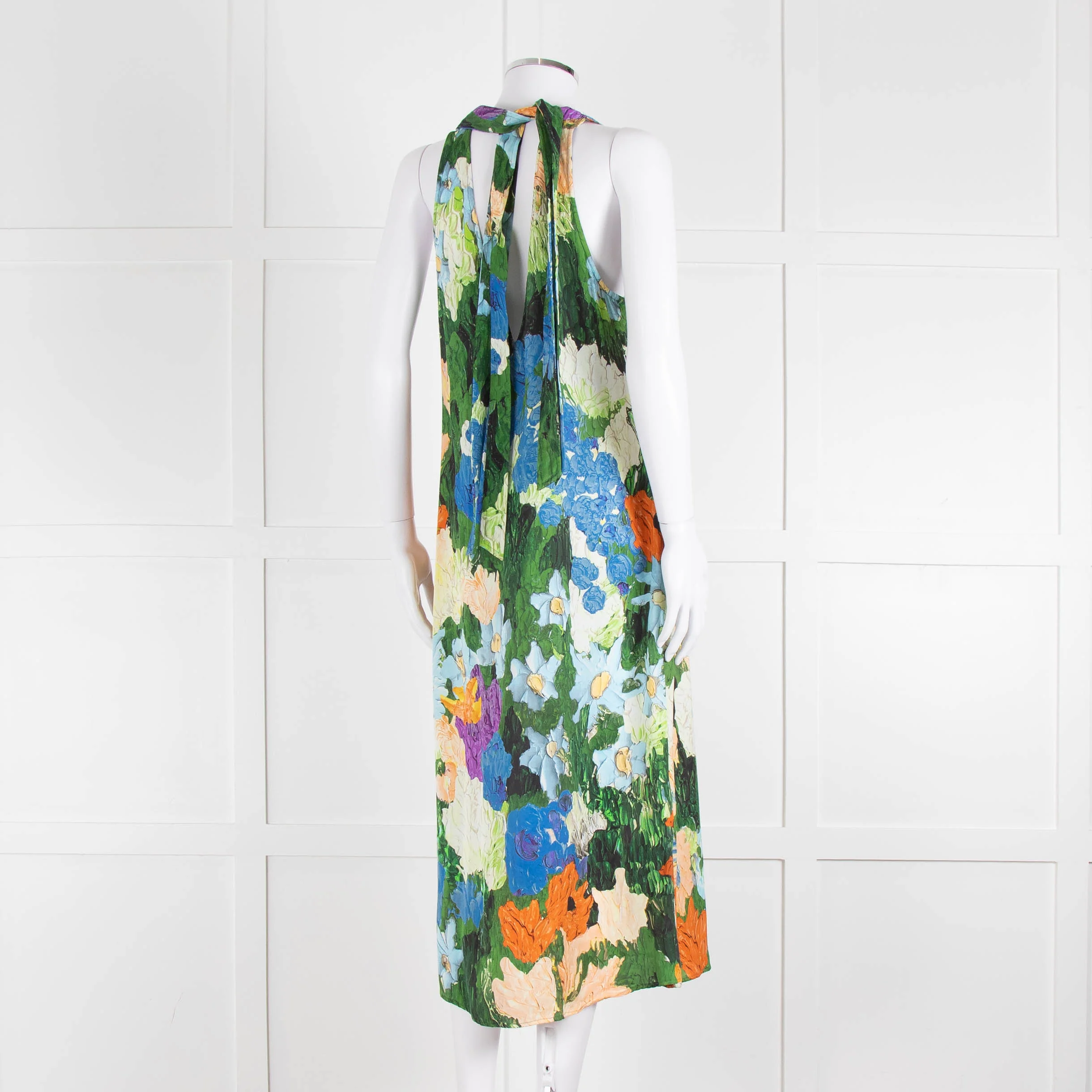 Stine Goya Yellow and Green Floral Sleeveless Dress - Image 4