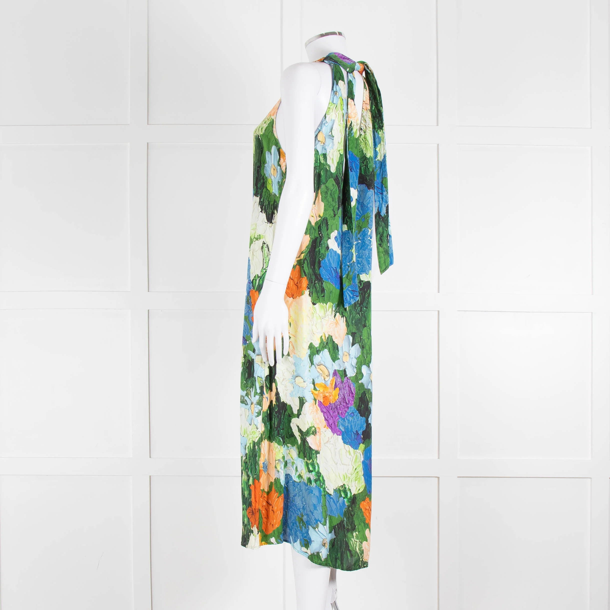 Stine Goya Yellow and Green Floral Sleeveless Dress - Image 6
