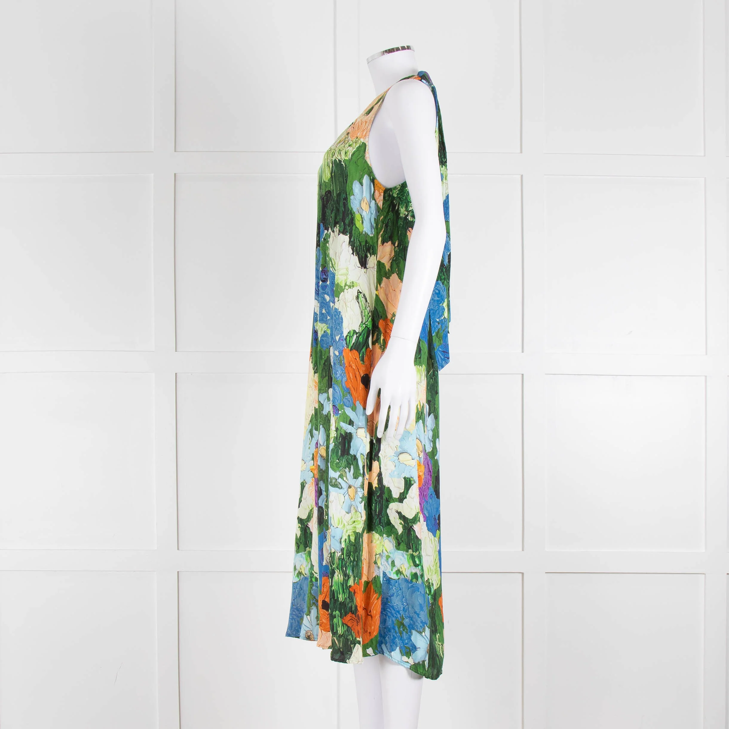 Stine Goya Yellow and Green Floral Sleeveless Dress - Image 7