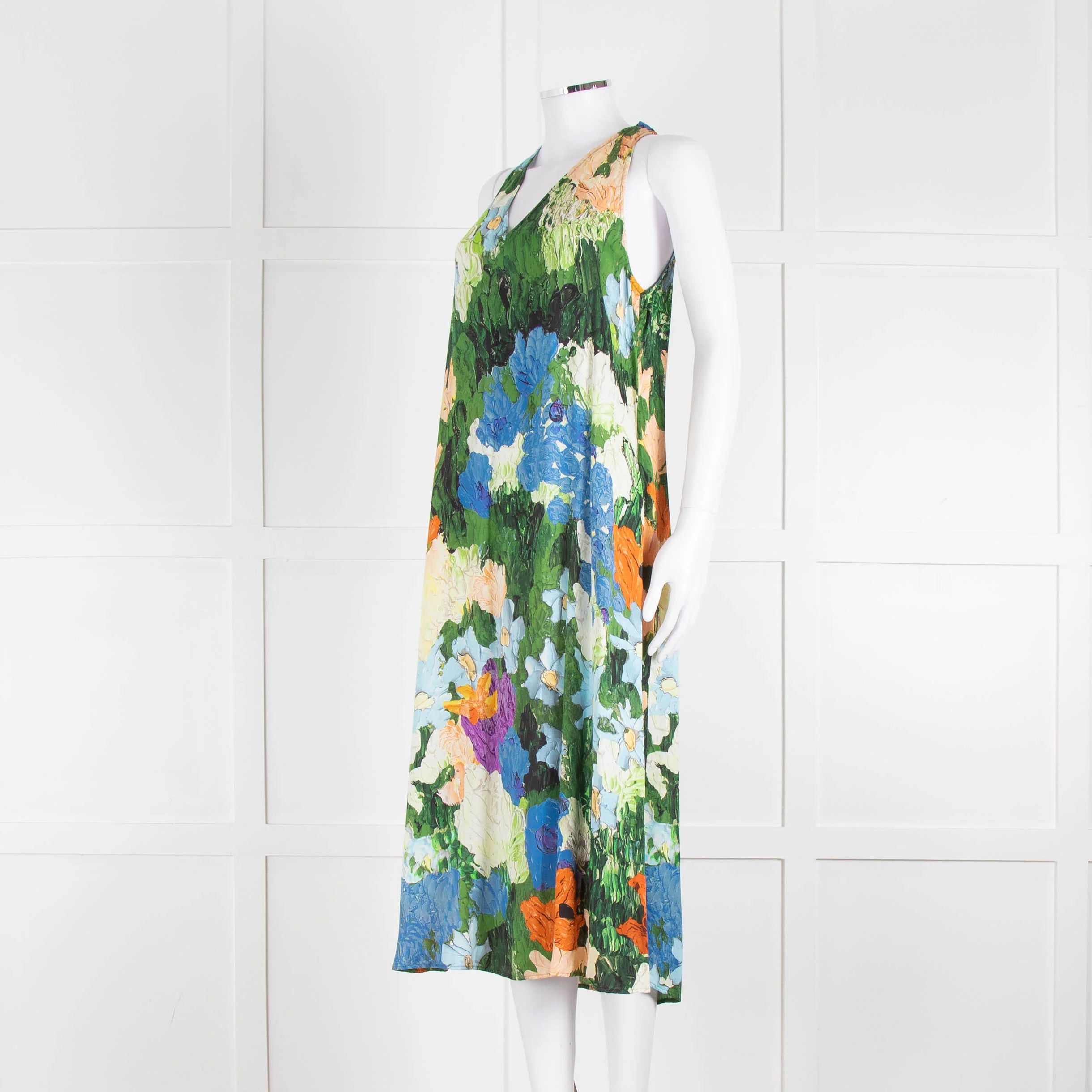 Stine Goya Yellow and Green Floral Sleeveless Dress - Image 8
