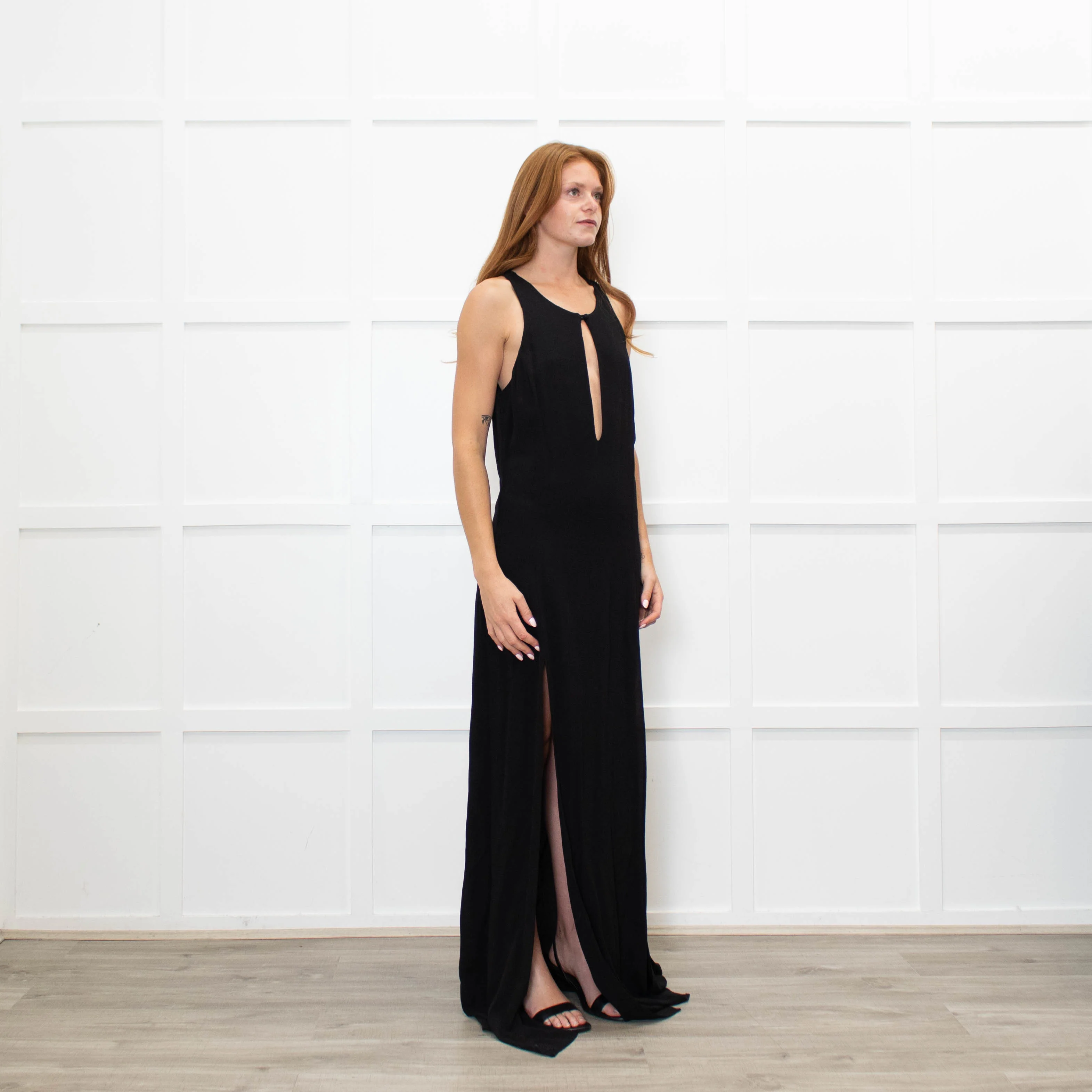 Stone Cold Fox Black Sleeveless Maxi Dress With Front Splits - Image 7